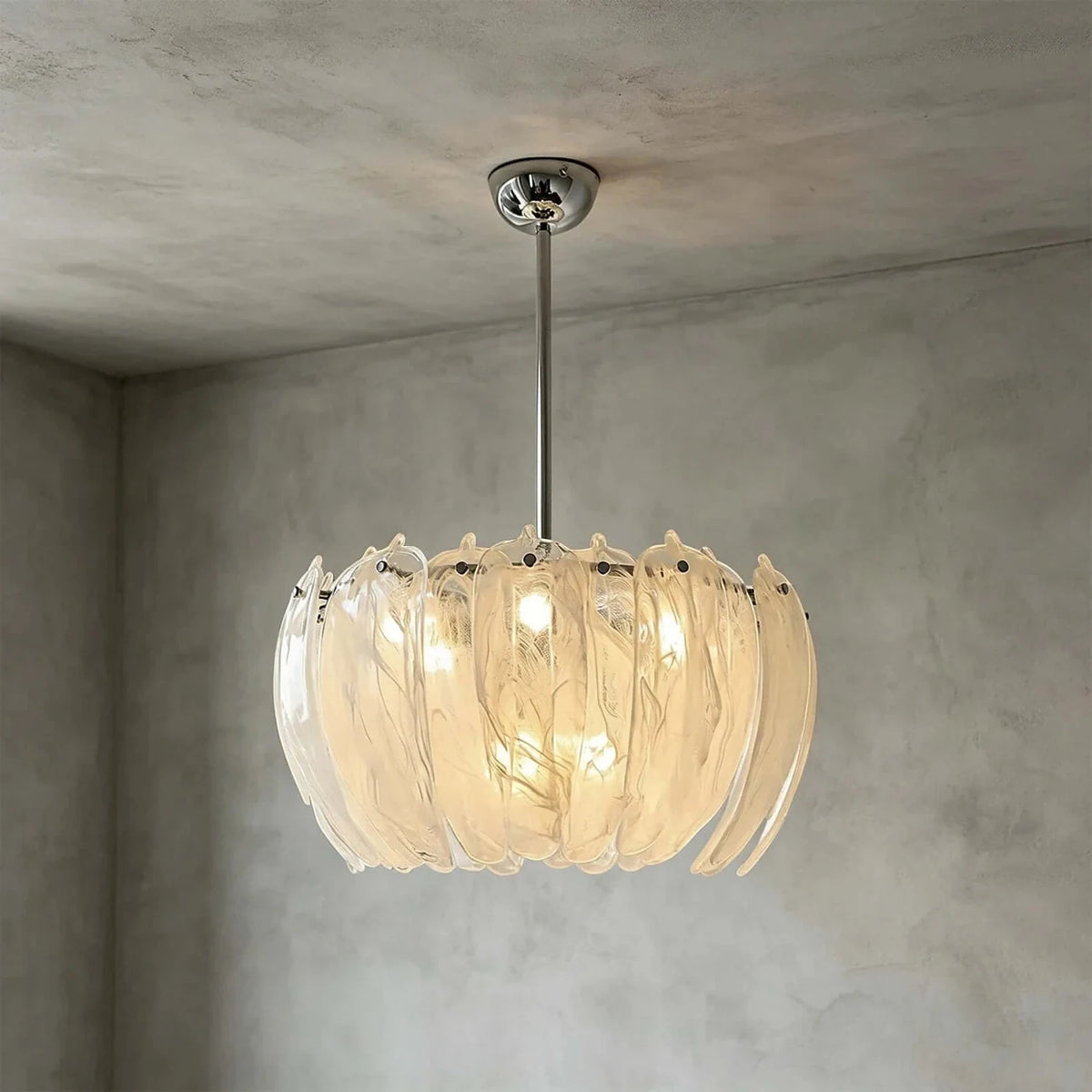 Lumina Glass Petal Chandelier light fixture by AUVIELIGHT