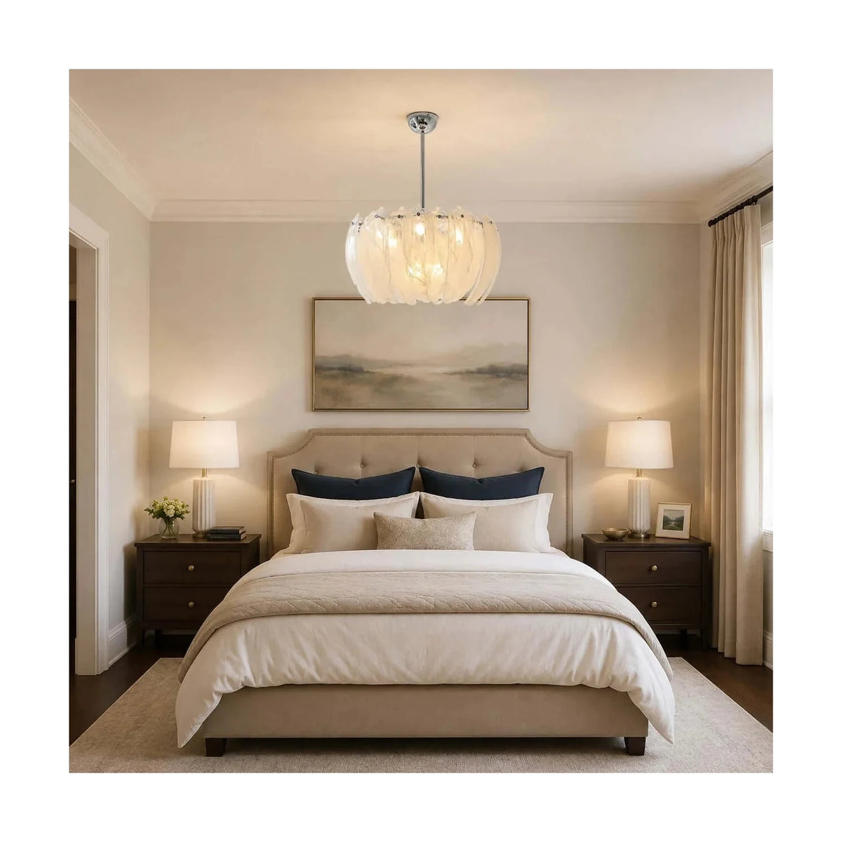 Lumina Glass Petal Chandelier light fixture by AUVIELIGHT