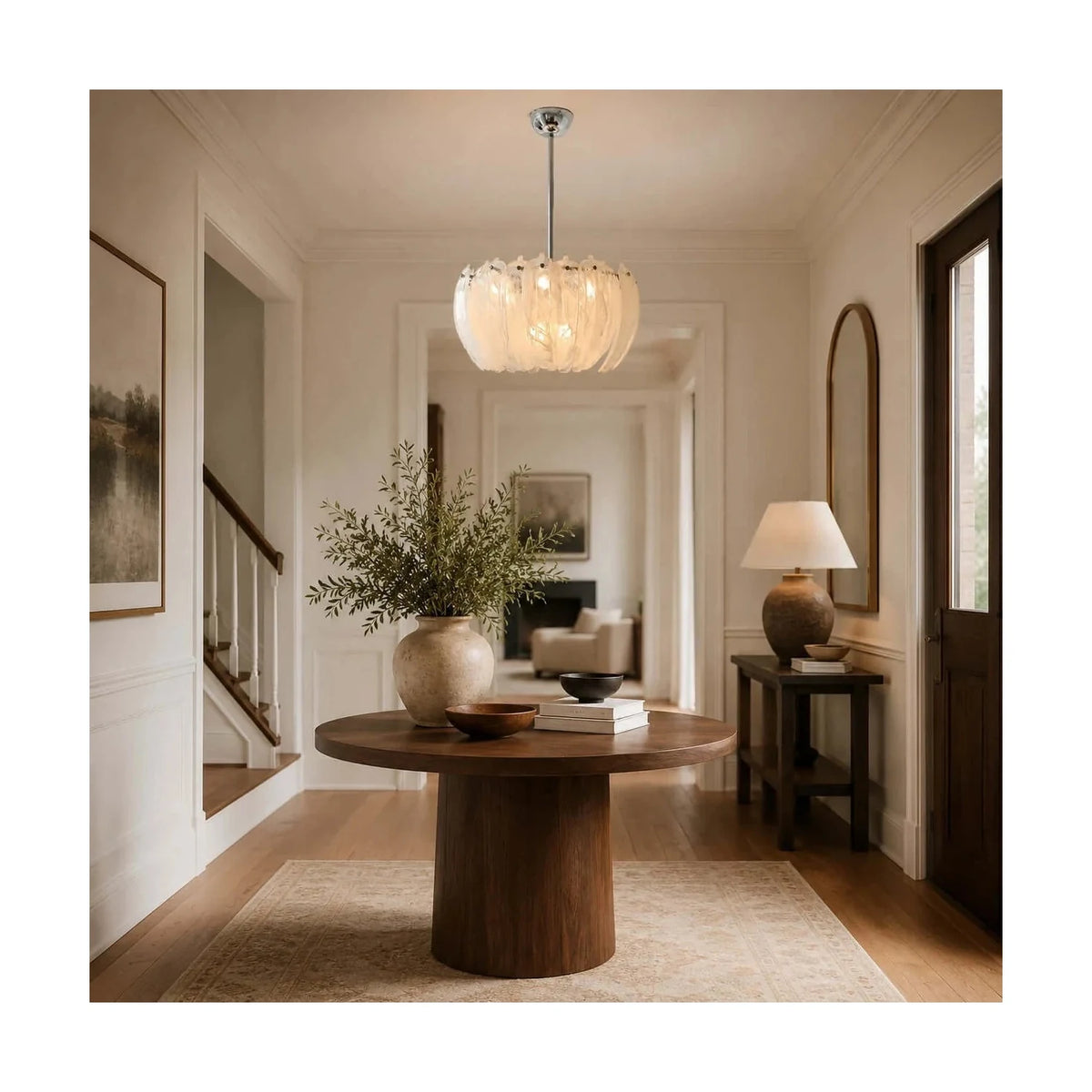 Lumina Glass Petal Chandelier light fixture by AUVIELIGHT
