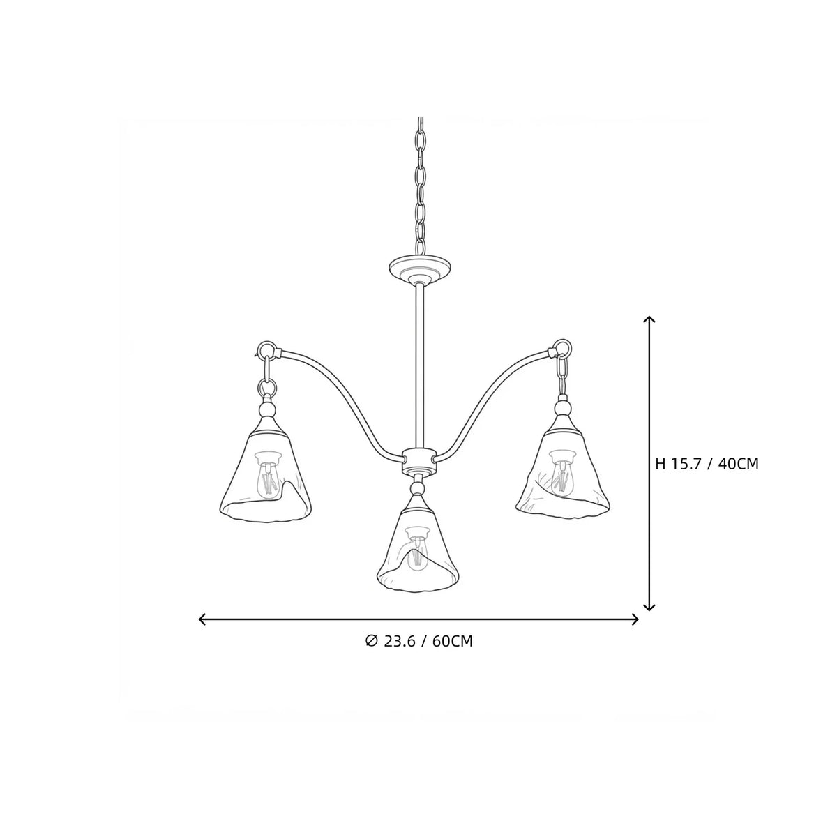 Luminous Bell Pendant Light in amber polished nickel for Dining Room by AUVIELIGHT