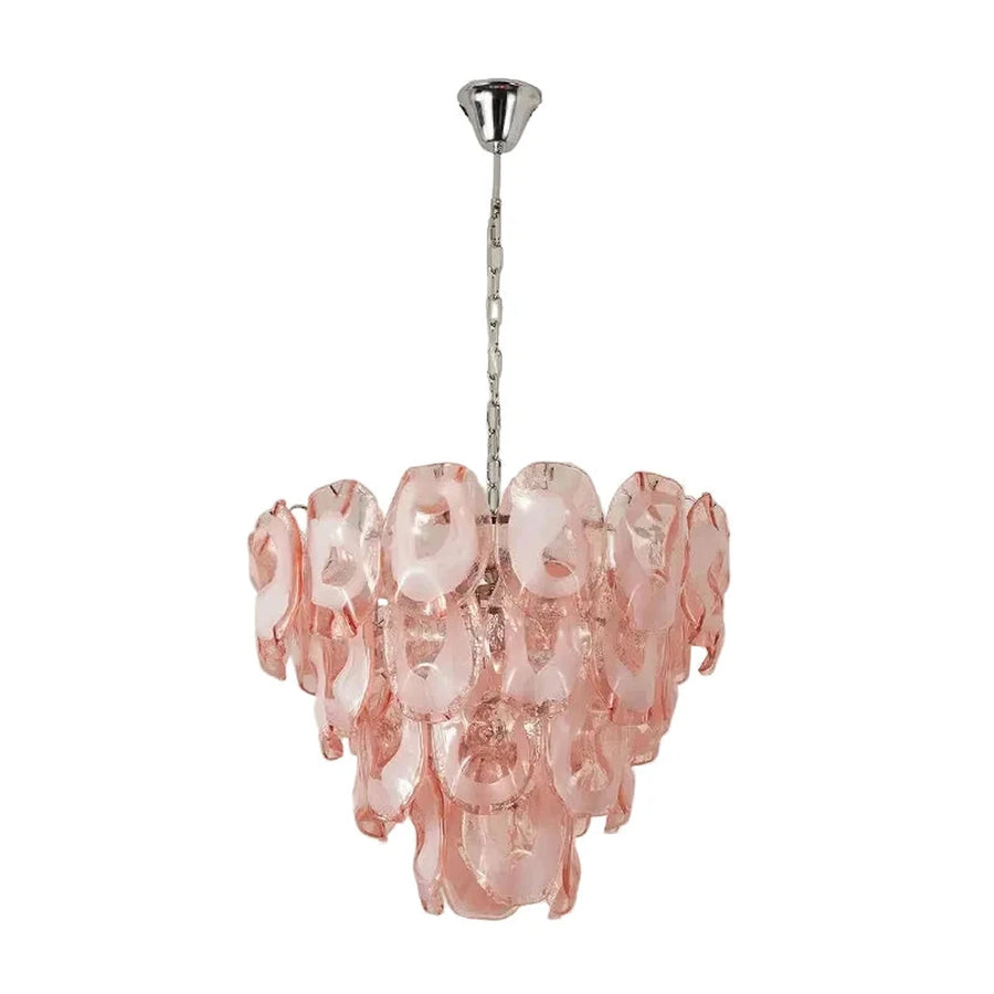 Luminous Pendant Light in rose glass for Dining Room by AUVIELIGHT