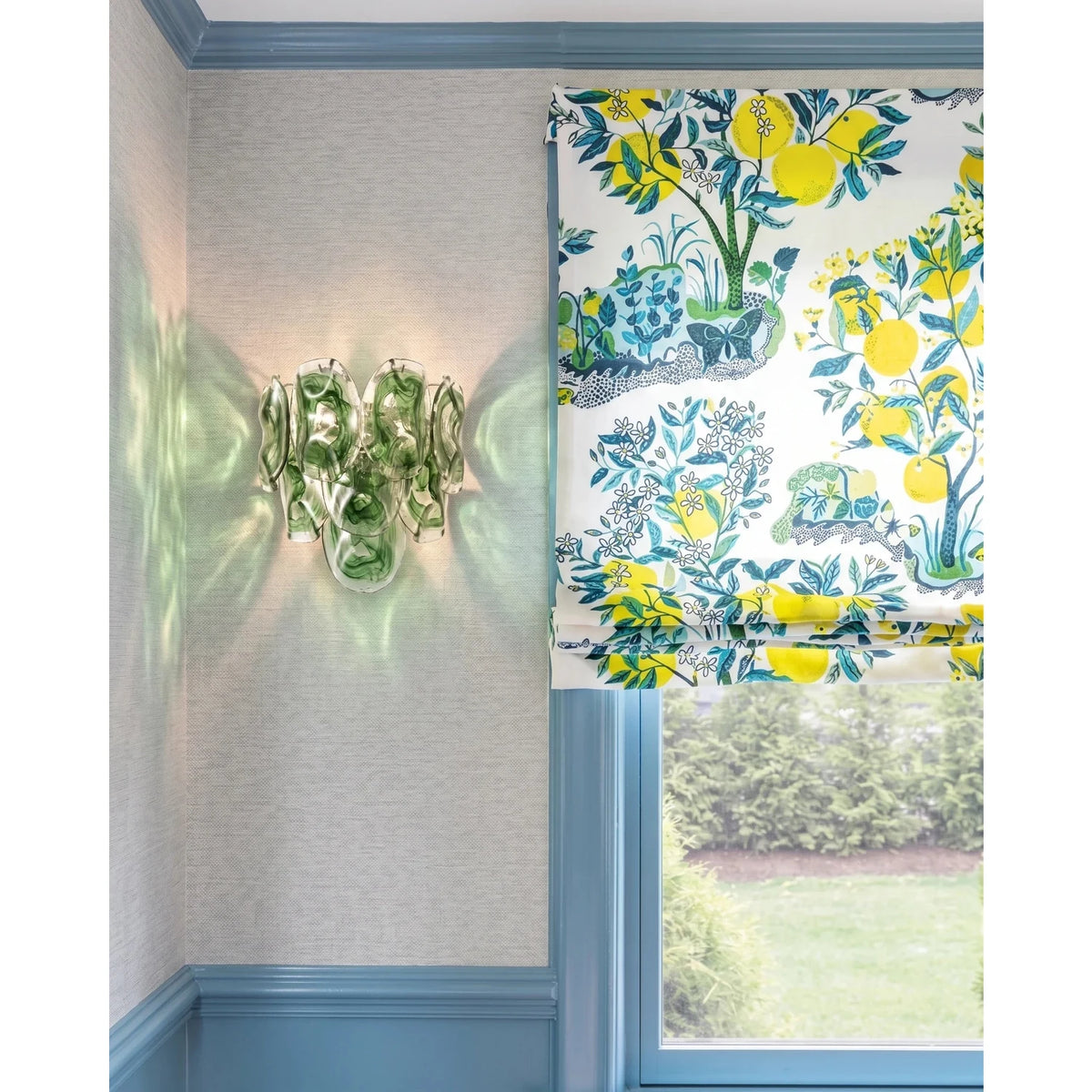 Luminous Petal Vanity Light in green for Bathroom by AUVIELIGHT