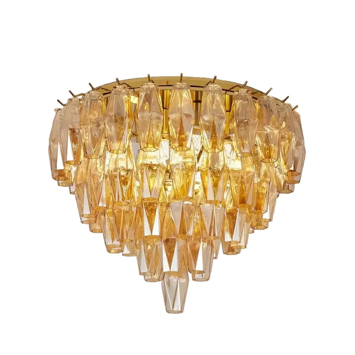 Luminous Polyhedral Prism Ceiling Light for Living Room by AUVIELIGHT