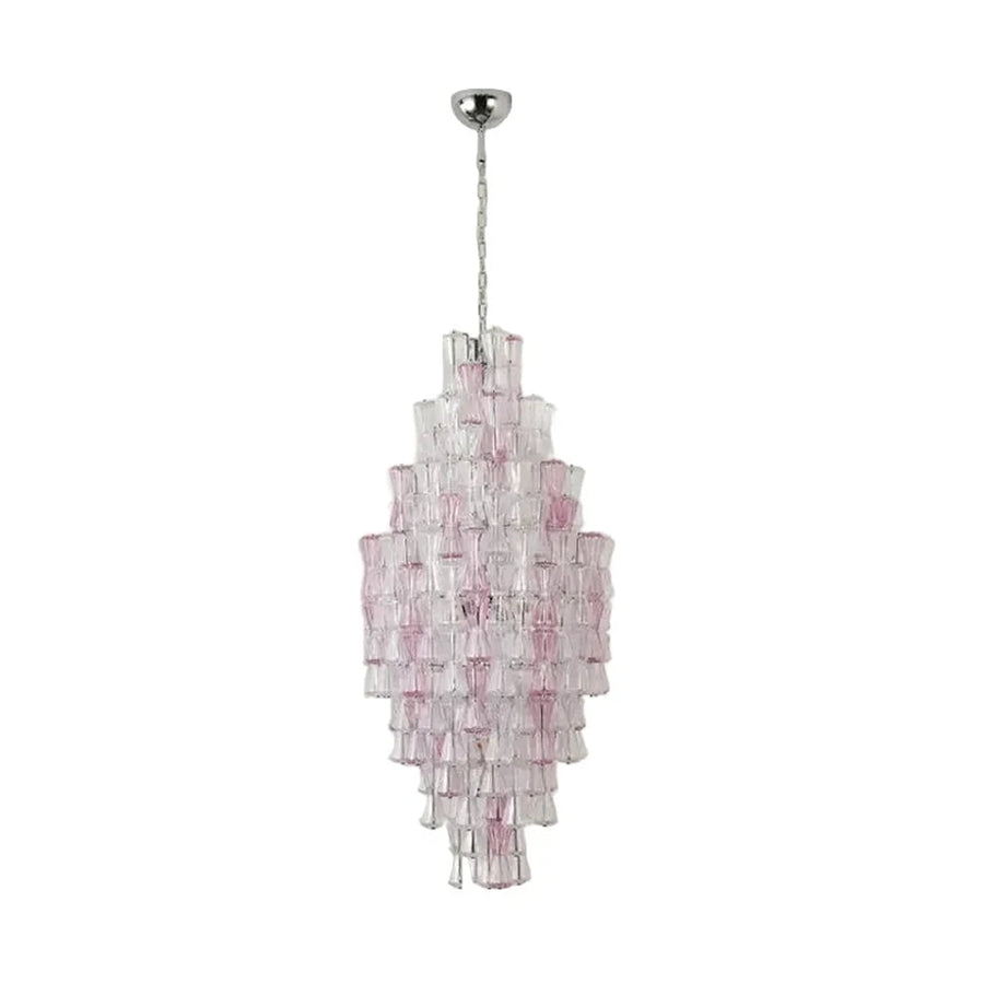 Luminous Prism Cascade Pendant Light in rose for Dining Room by AUVIELIGHT