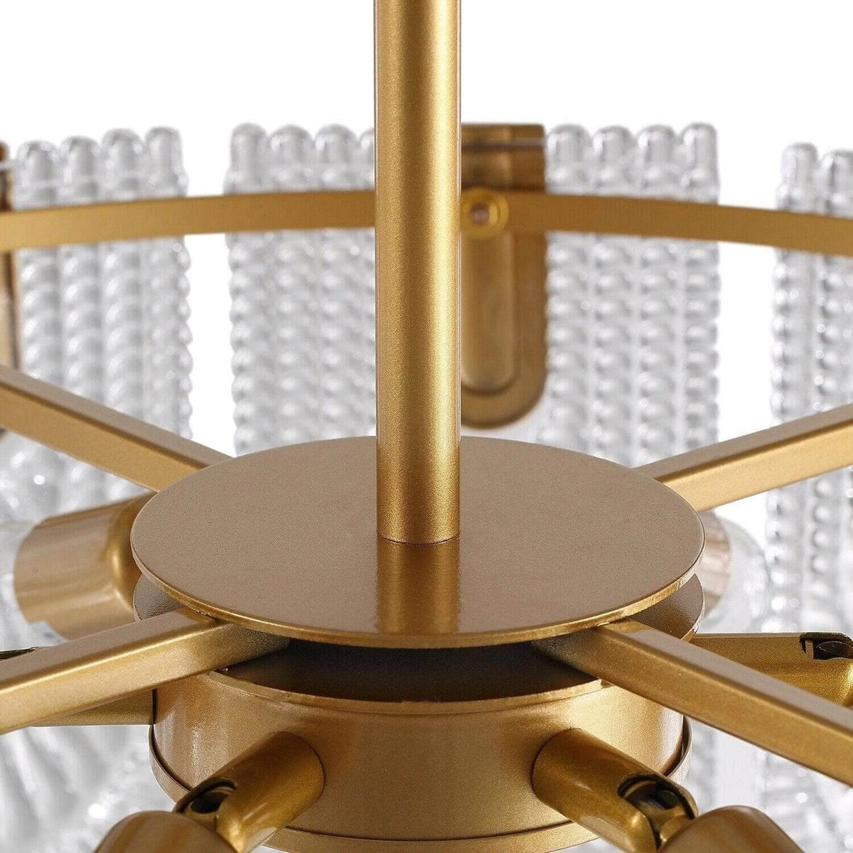 Luminous Scalloped Panel Pendant Light in glass for Dining Room by AUVIELIGHT