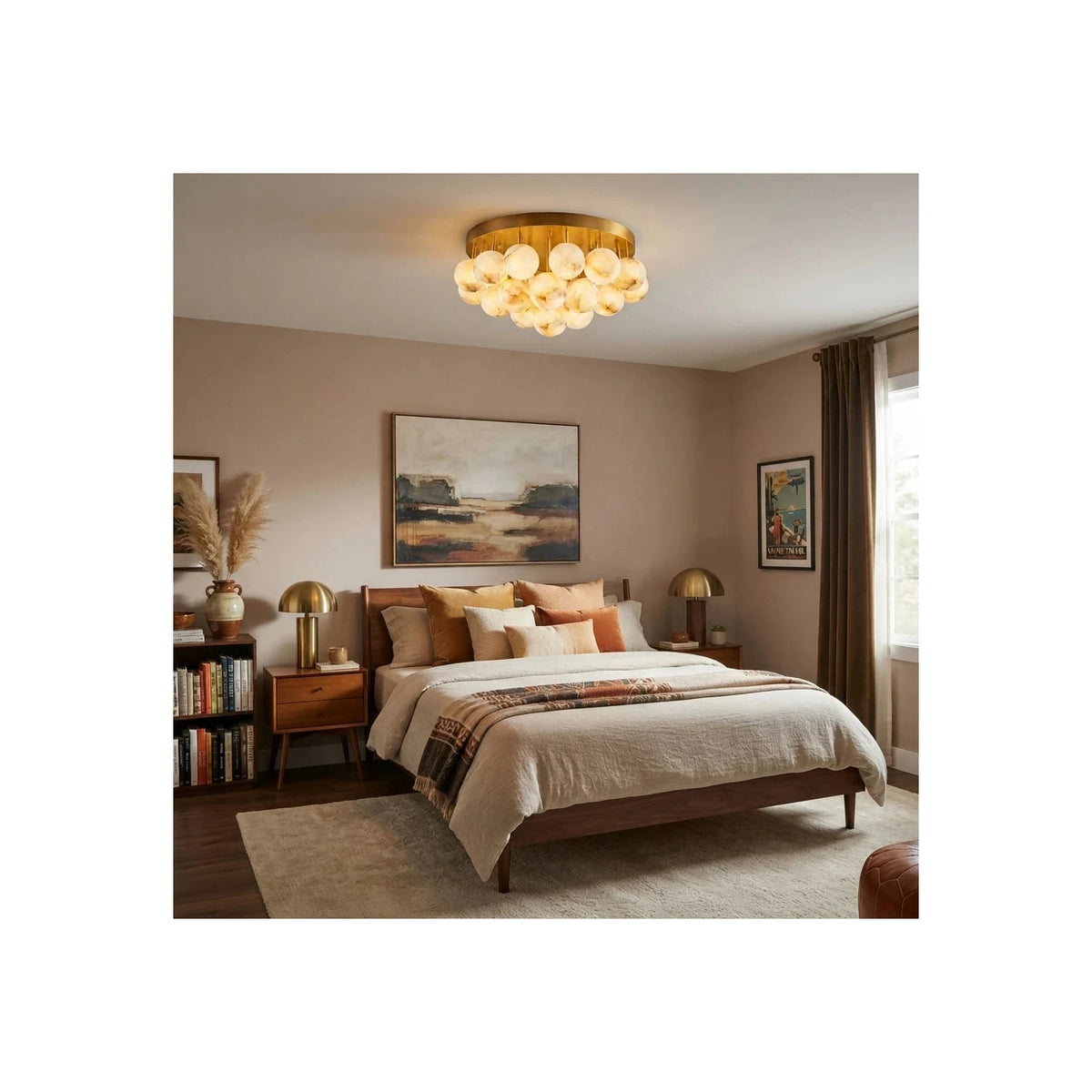 LuxeCluster Multi-Globe Stone Ceiling Fixture light fixture by AUVIELIGHT