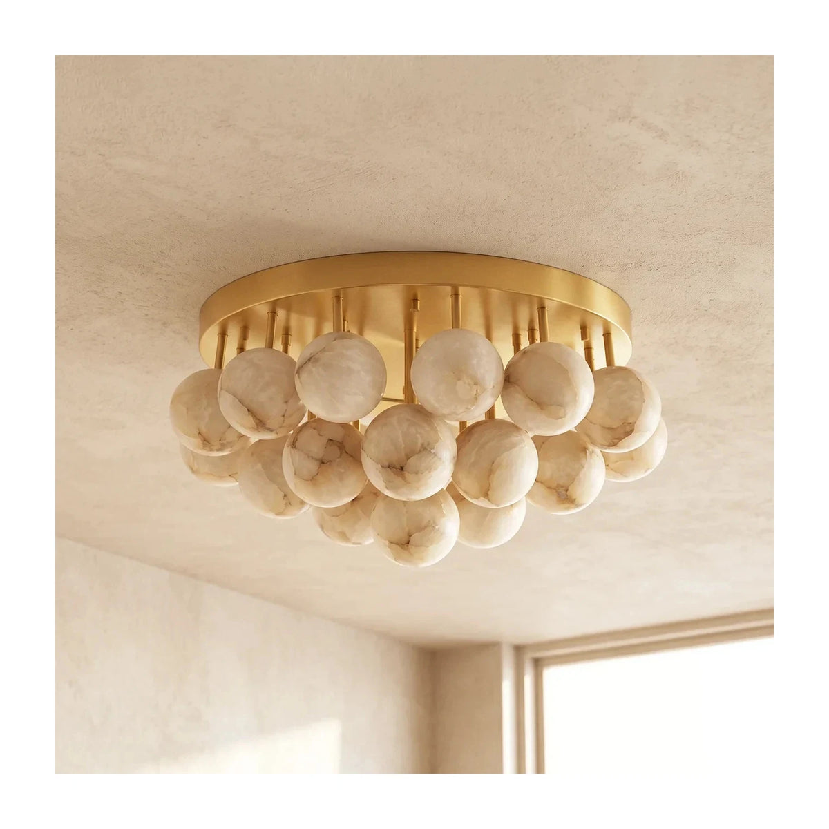 LuxeCluster Multi-Globe Stone Ceiling Fixture light fixture by AUVIELIGHT
