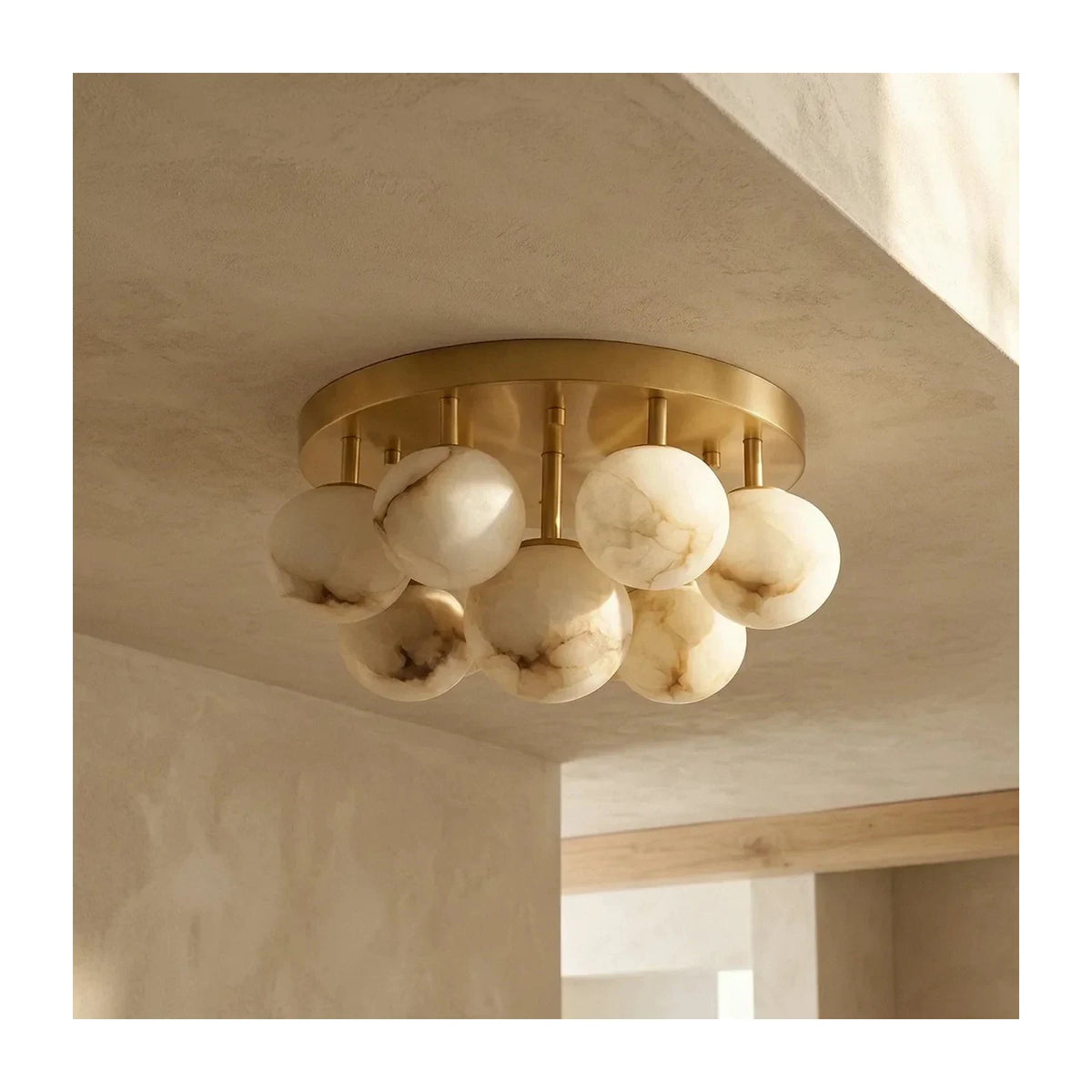 LuxeCluster Multi-Globe Stone Ceiling Fixture light fixture by AUVIELIGHT