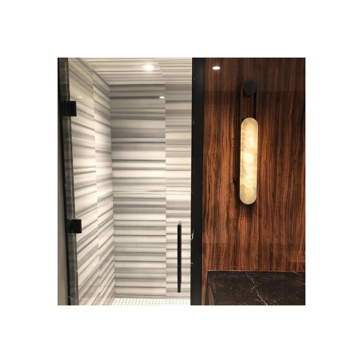 LuxeLoop Bronze Capsule Wall Light by AUVIELIGHT
