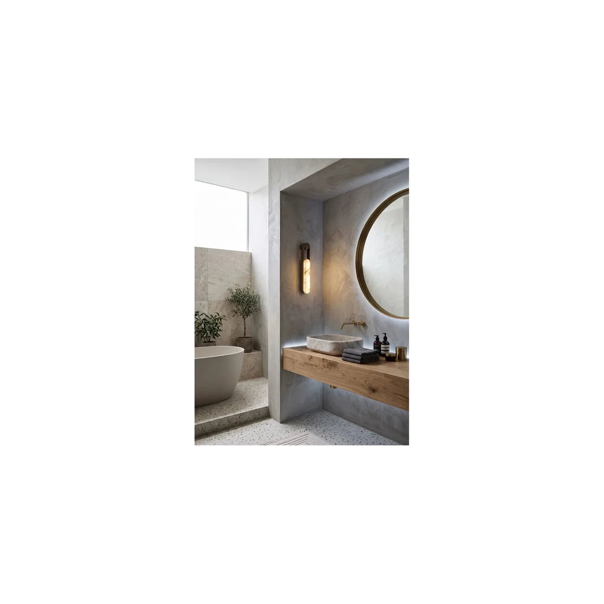 LuxeLoop Bronze Capsule Wall Light by AUVIELIGHT