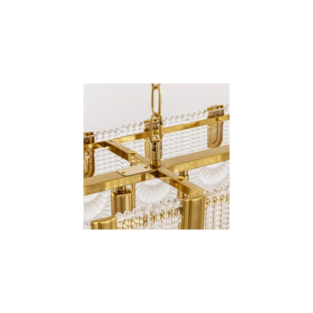 LuxePalma Art Deco Glass Chandelier light fixture by AUVIELIGHT