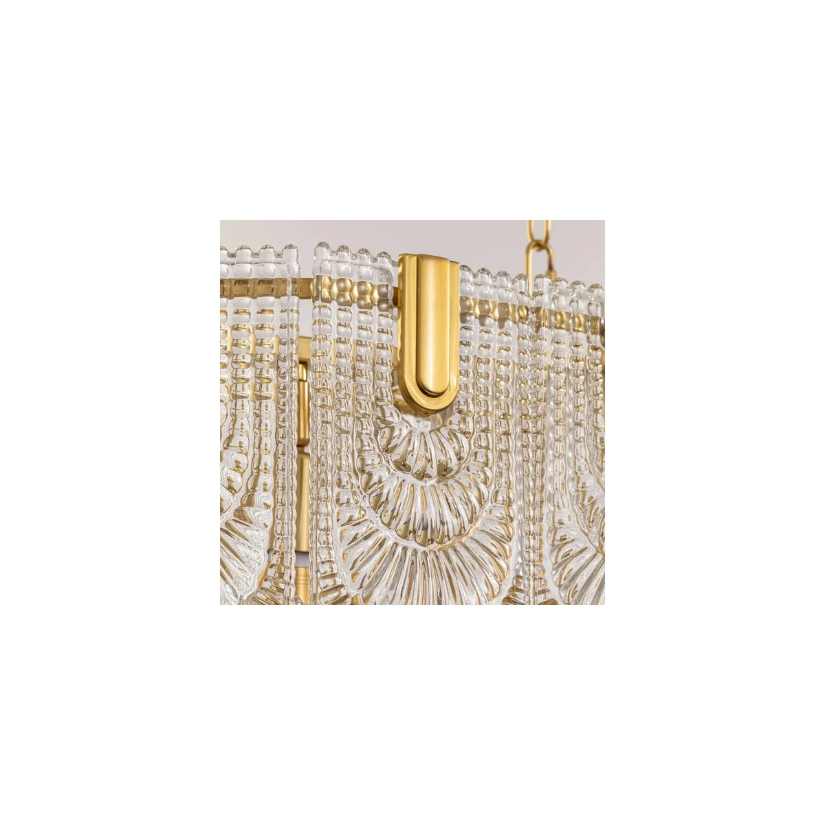 LuxePalma Art Deco Glass Chandelier light fixture by AUVIELIGHT