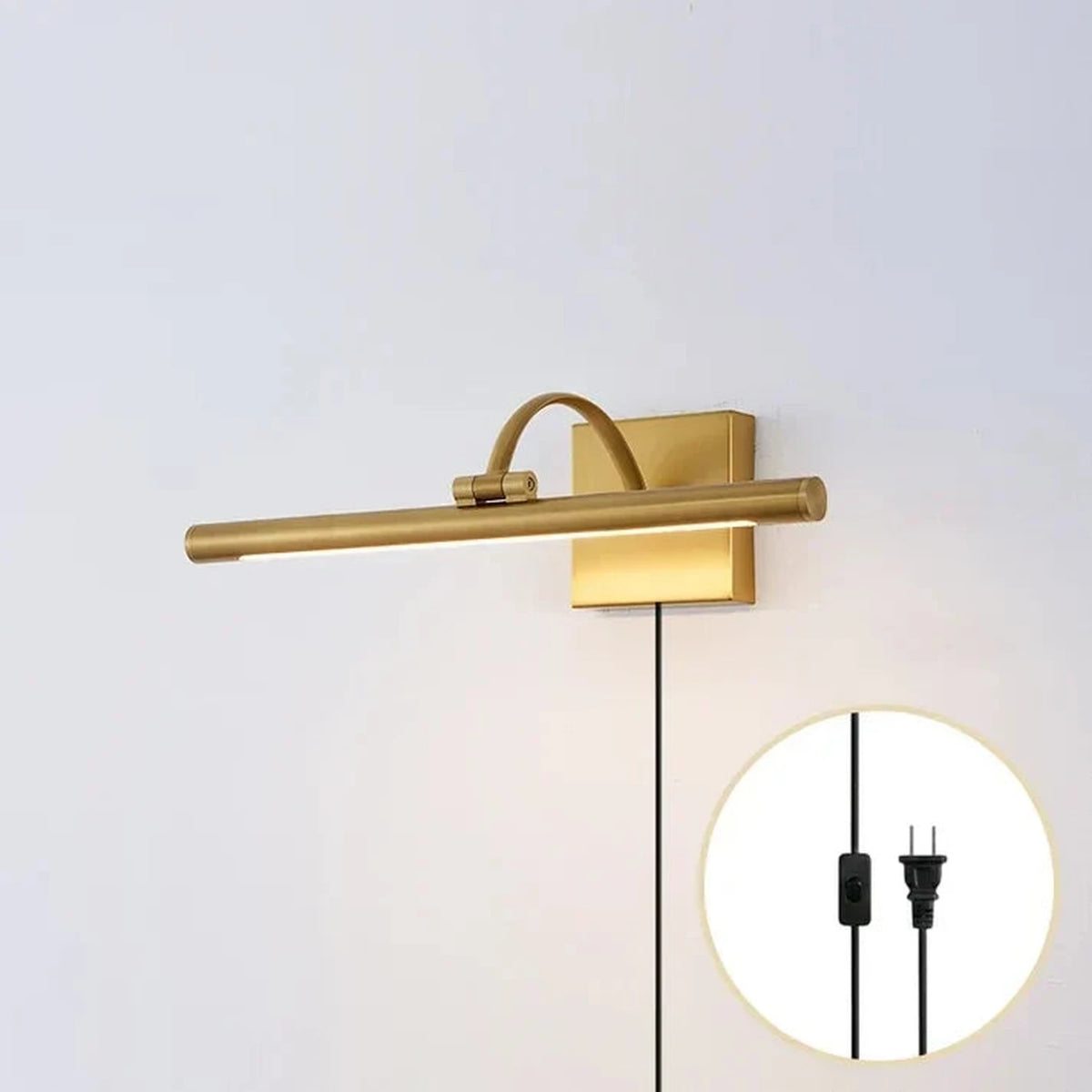 Luxury Light in brass for Living Room by AUVIELIGHT, L 60cm x W 19cm x H 12cm / L 22.8″ x W 7.5″ x H 4.7″ / Natural Brass / AU plug and 3 other