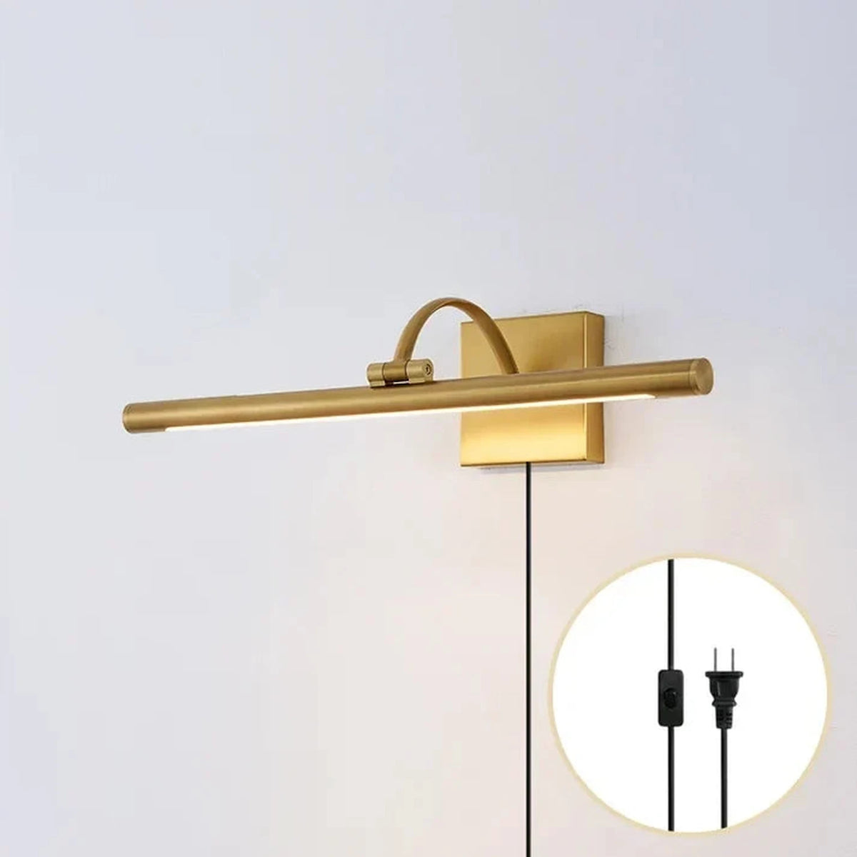 Luxury Light in brass for Living Room by AUVIELIGHT, L 75cm x W 19cm x H 12cm / L 29.5″ x W 7.5″ x H 4.7″ / Natural Brass / AU plug and 3 other