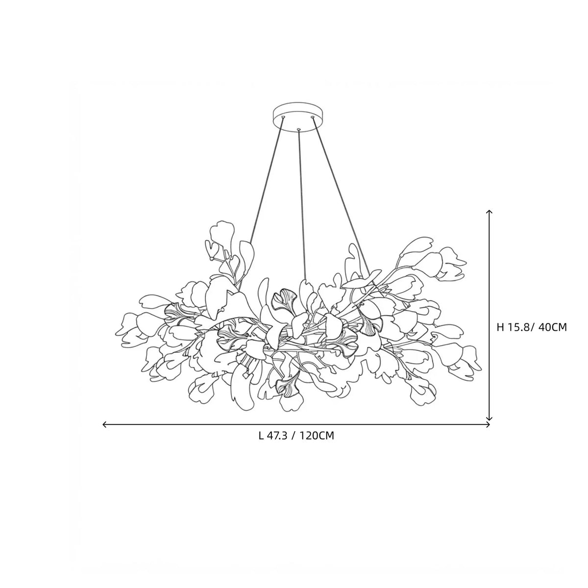 Luxury White Petal Ceramic Floral Chandelier light fixture by AUVIELIGHT