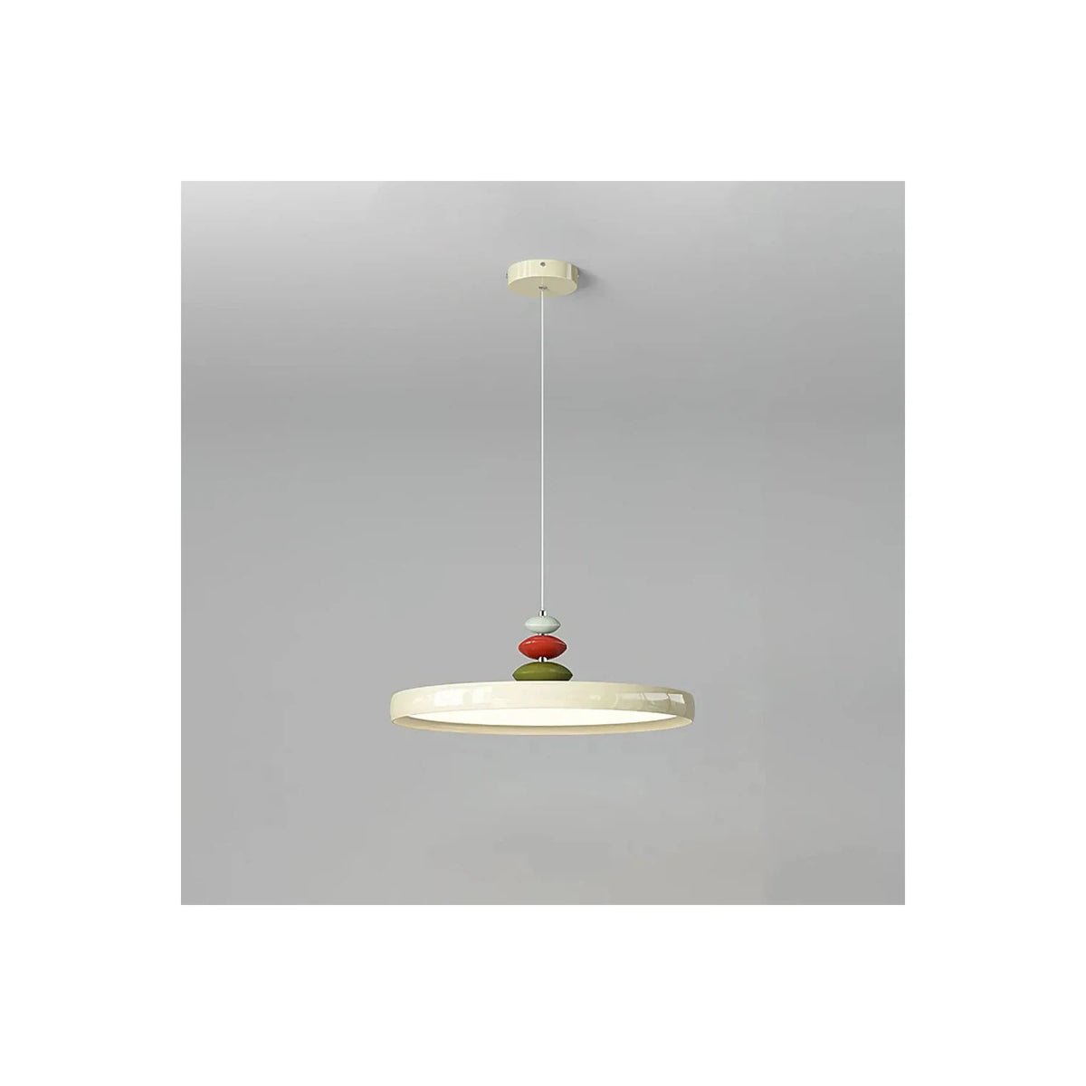 MacaronStone Nordic Disc Pendant Light by AUVIELIGHT, ∅ 15.7″ × H 6″ / White and 1 other sizes