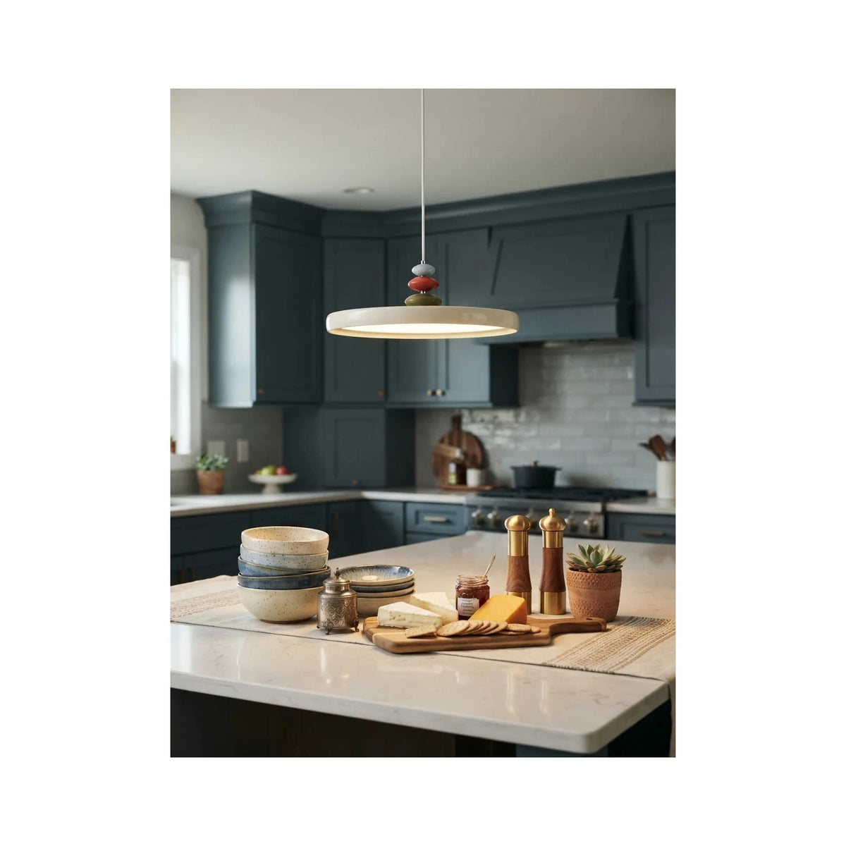 MacaronStone Nordic Disc Pendant Light by AUVIELIGHT