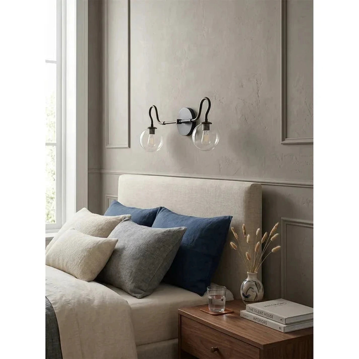 Mid-Century Globe Wall Sconce in glass for Hallway by AUVIELIGHT