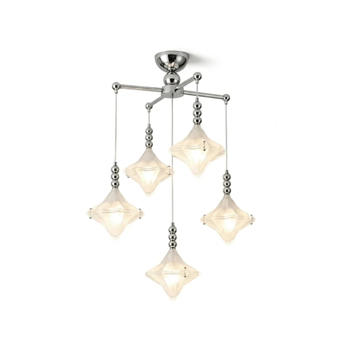 MilanoCascade Multi-Pendant Chrome Light by AUVIELIGHT