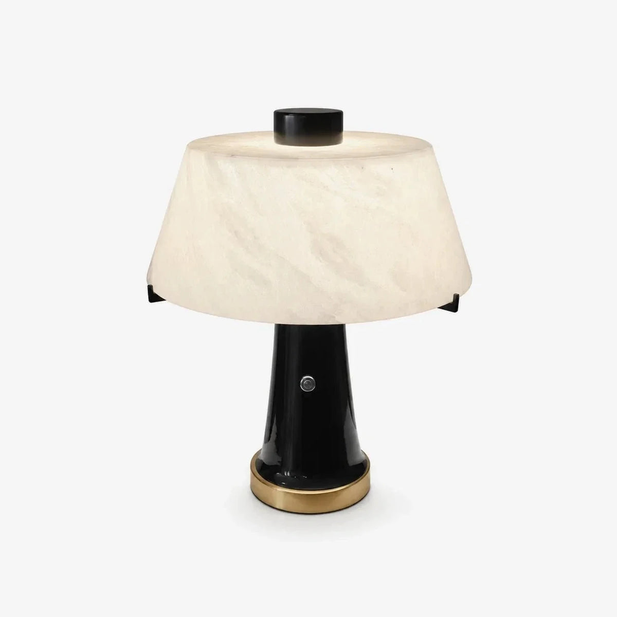 Minimalist Pillar Table Lamp in black alabaster for Living Room light fixture by AUVIELIGHT