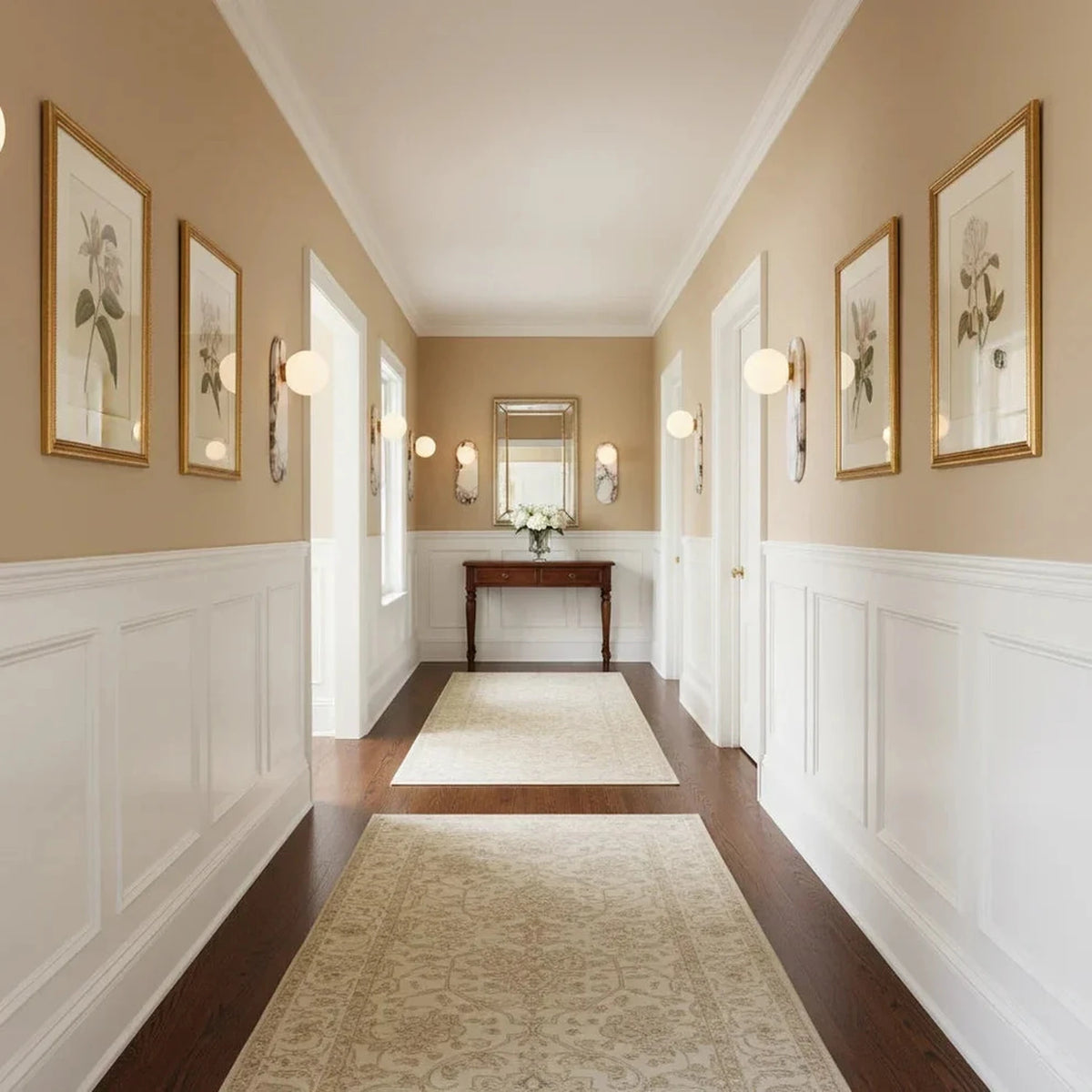 Minimalist Pillar Wall Sconce in marble for Hallway light fixture by AUVIELIGHT