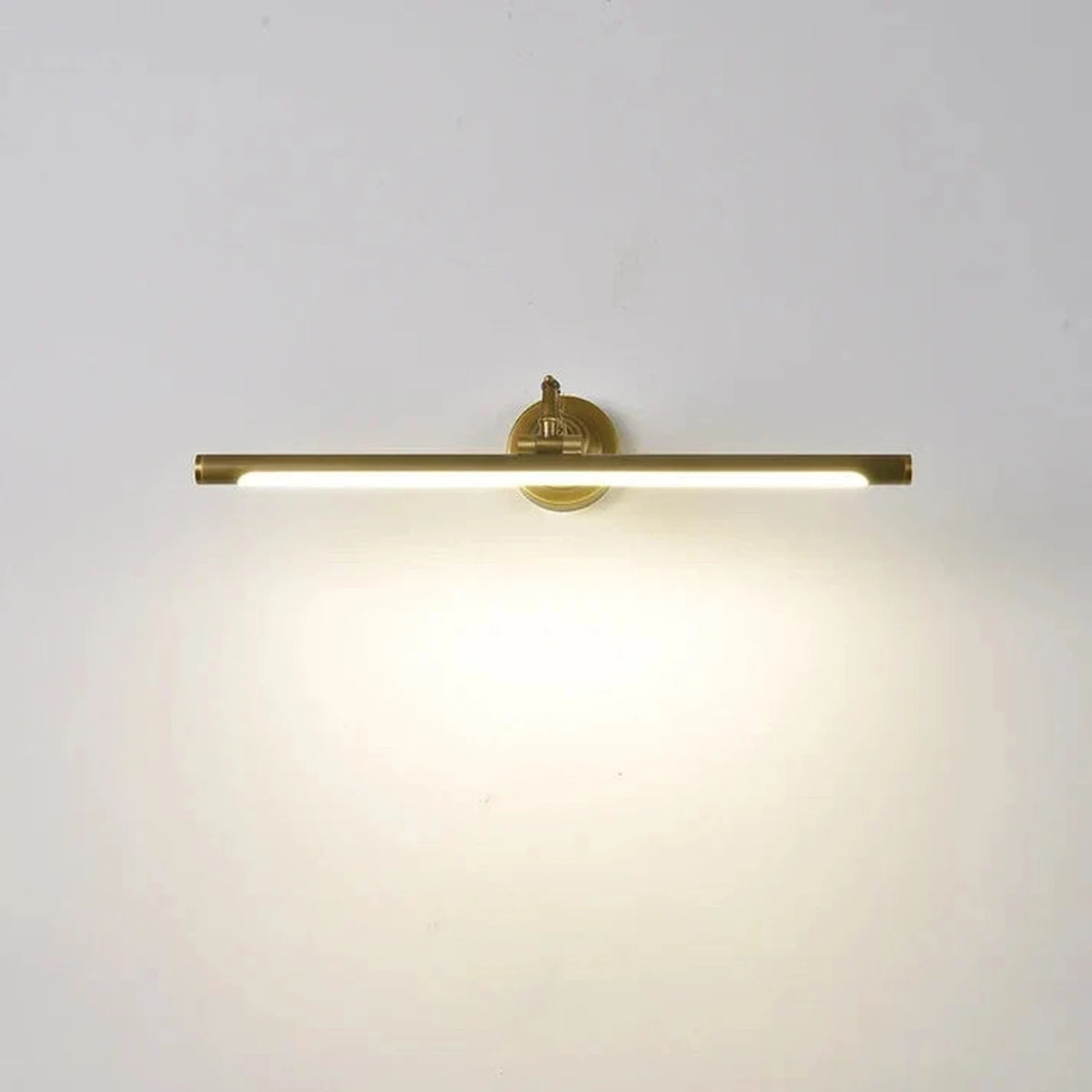 Mirror Linear Vanity Light in brass for Bathroom by AUVIELIGHT, L 35cm x W 19cm x H 12cm / L 13.8″ x W 7.5″ x H 4.7″ / Antiqued Brass / Warm