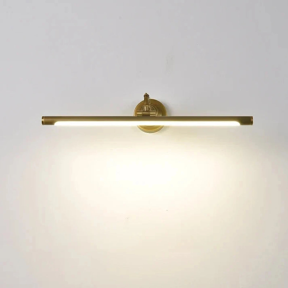 Mirror Linear Vanity Light in brass for Bathroom by AUVIELIGHT, L 45cm x W 19cm x H 12cm / L 17.7″ x W 7.5″ x H 4.7″ / Antiqued Brass / Warm