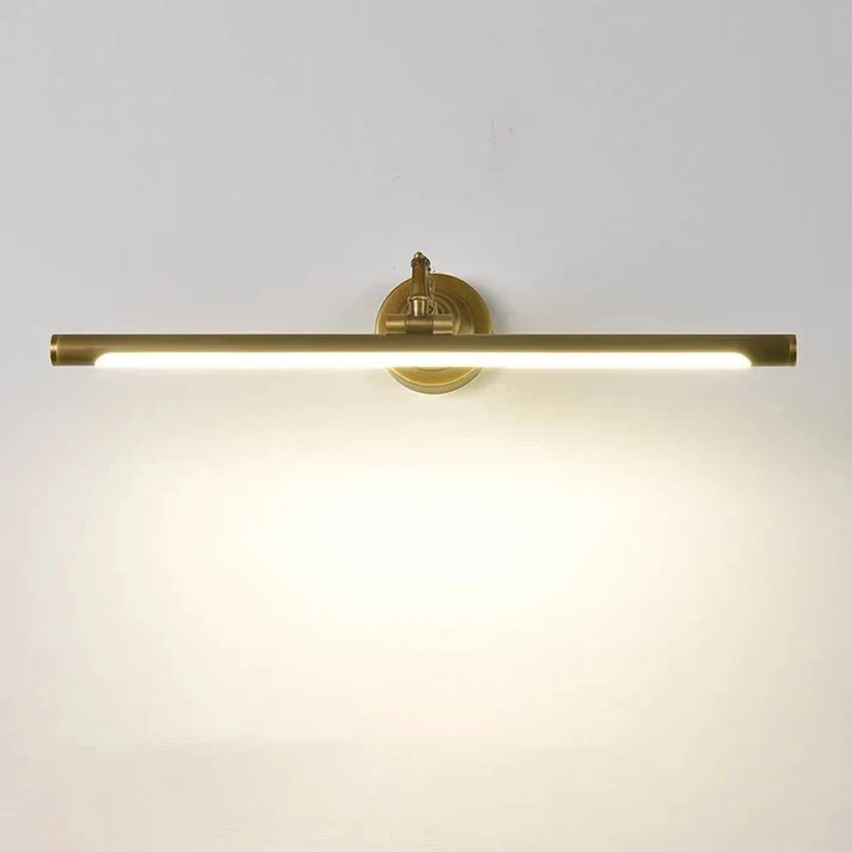 Mirror Linear Vanity Light in brass for Bathroom by AUVIELIGHT, L 100cm x W 19cm x H 12cm / L 39.4″ x W 7.5″ x H 4.7″ / Antiqued Brass / Warm