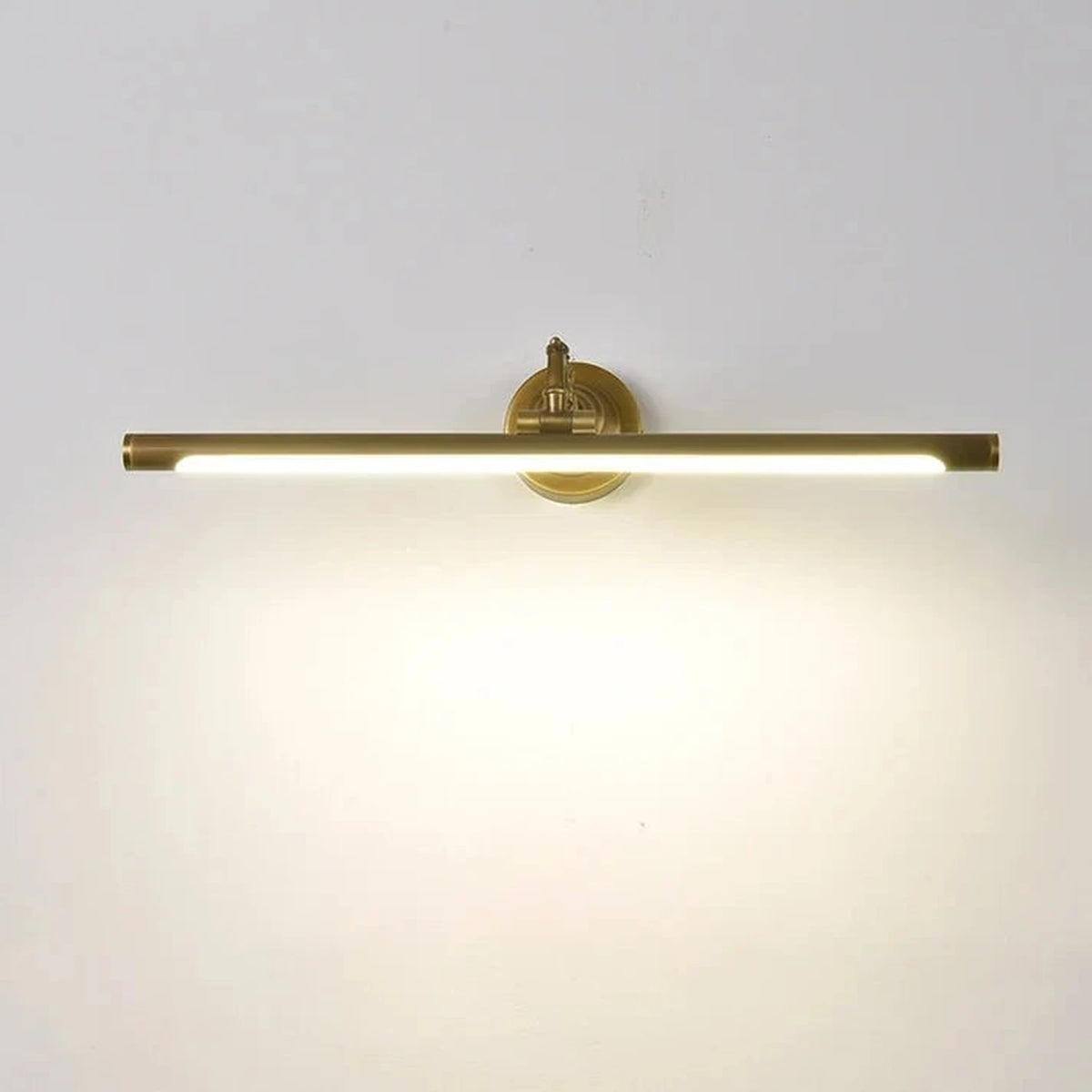 Mirror Linear Vanity Light in brass for Bathroom by AUVIELIGHT, L 75cm x W 19cm x H 12cm / L 29.5″ x W 7.5″ x H 4.7″ / Antiqued Brass / Warm