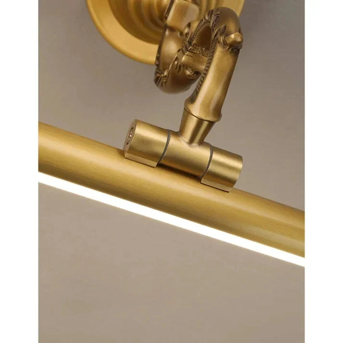 Mirror Linear Vanity Light in brass for Bathroom by AUVIELIGHT