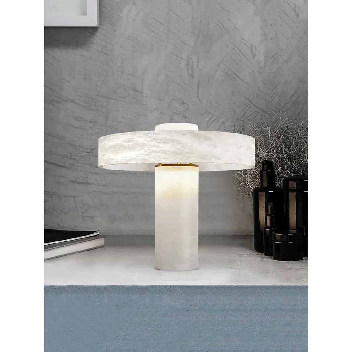 Modern Bar Table Lamp in alabaster for Living Room light fixture by AUVIELIGHT