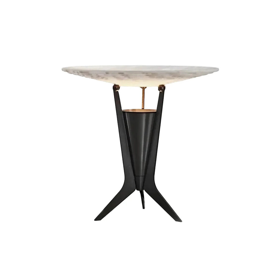 Modern Bedside Lamp in black alabaster for Bedroom light fixture by AUVIELIGHT, ∅ 13.8″ x H 12.8″ & Warm Light / Black / AU Plug and 3 other