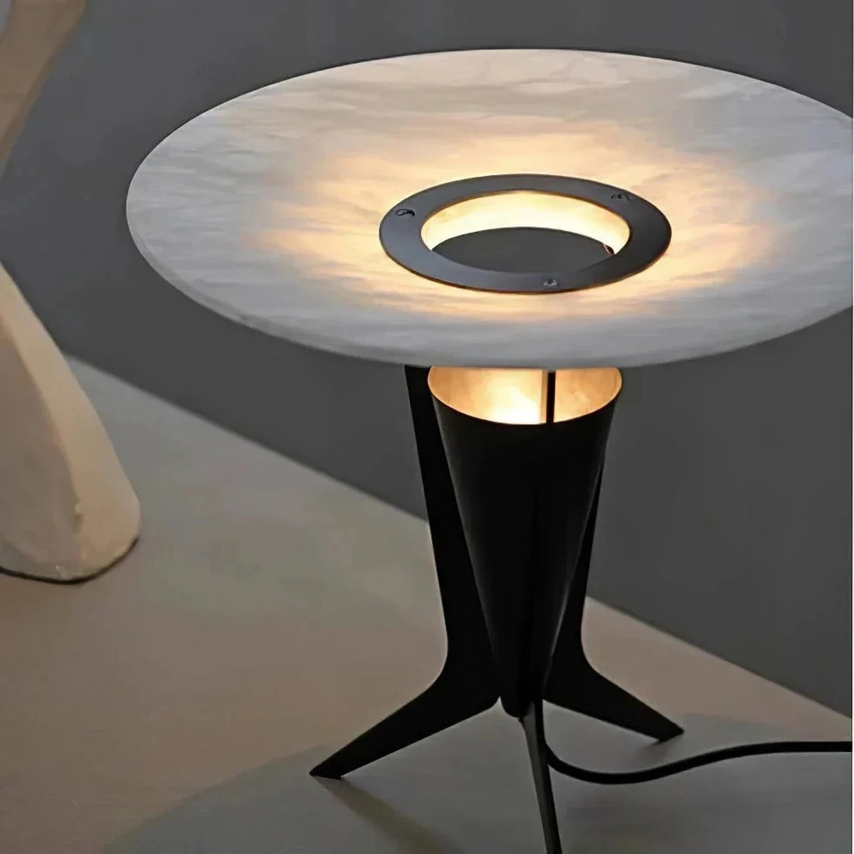 Modern Bedside Lamp in black alabaster for Bedroom light fixture by AUVIELIGHT