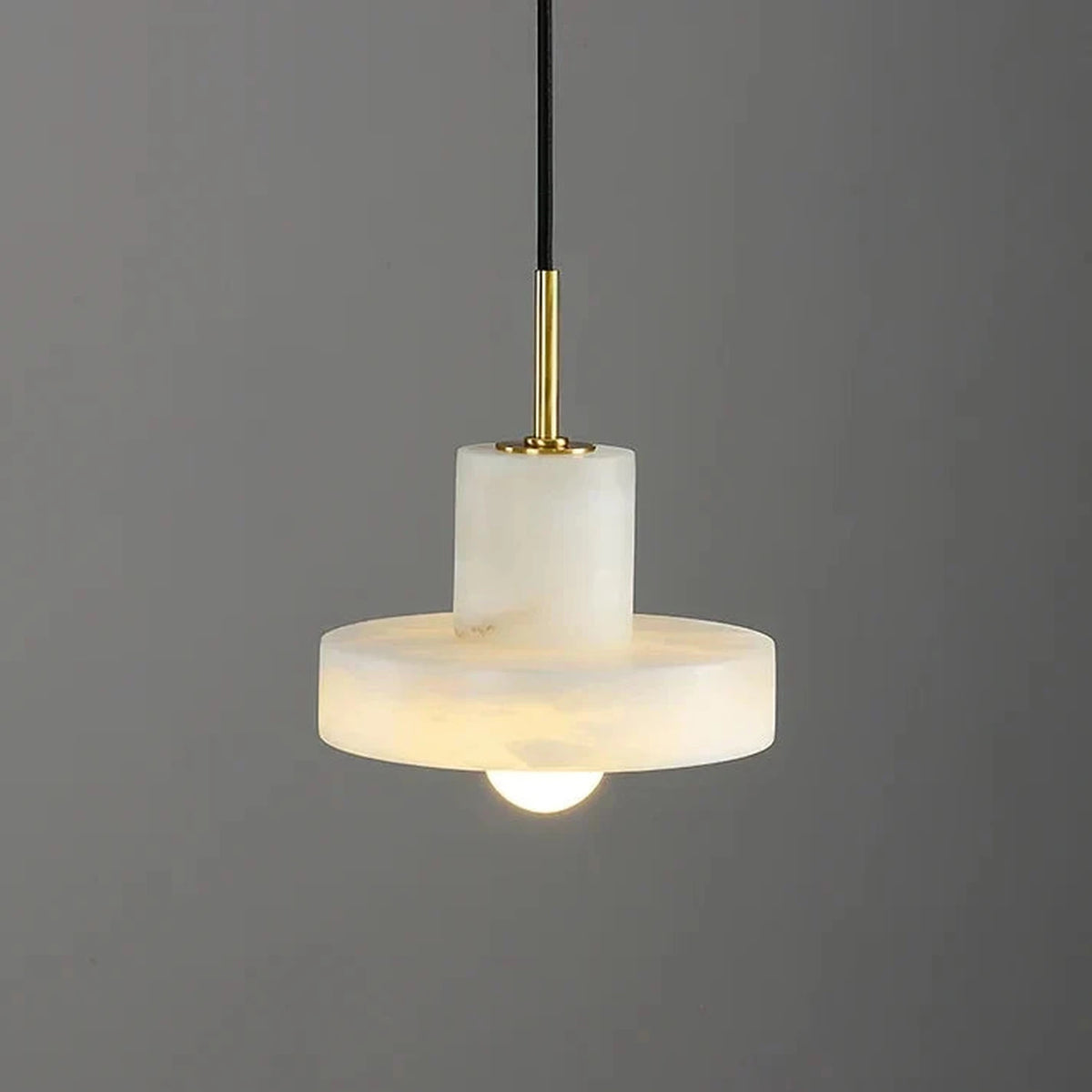 Modern Disc Pendant Light in alabaster for Kitchen Island by AUVIELIGHT