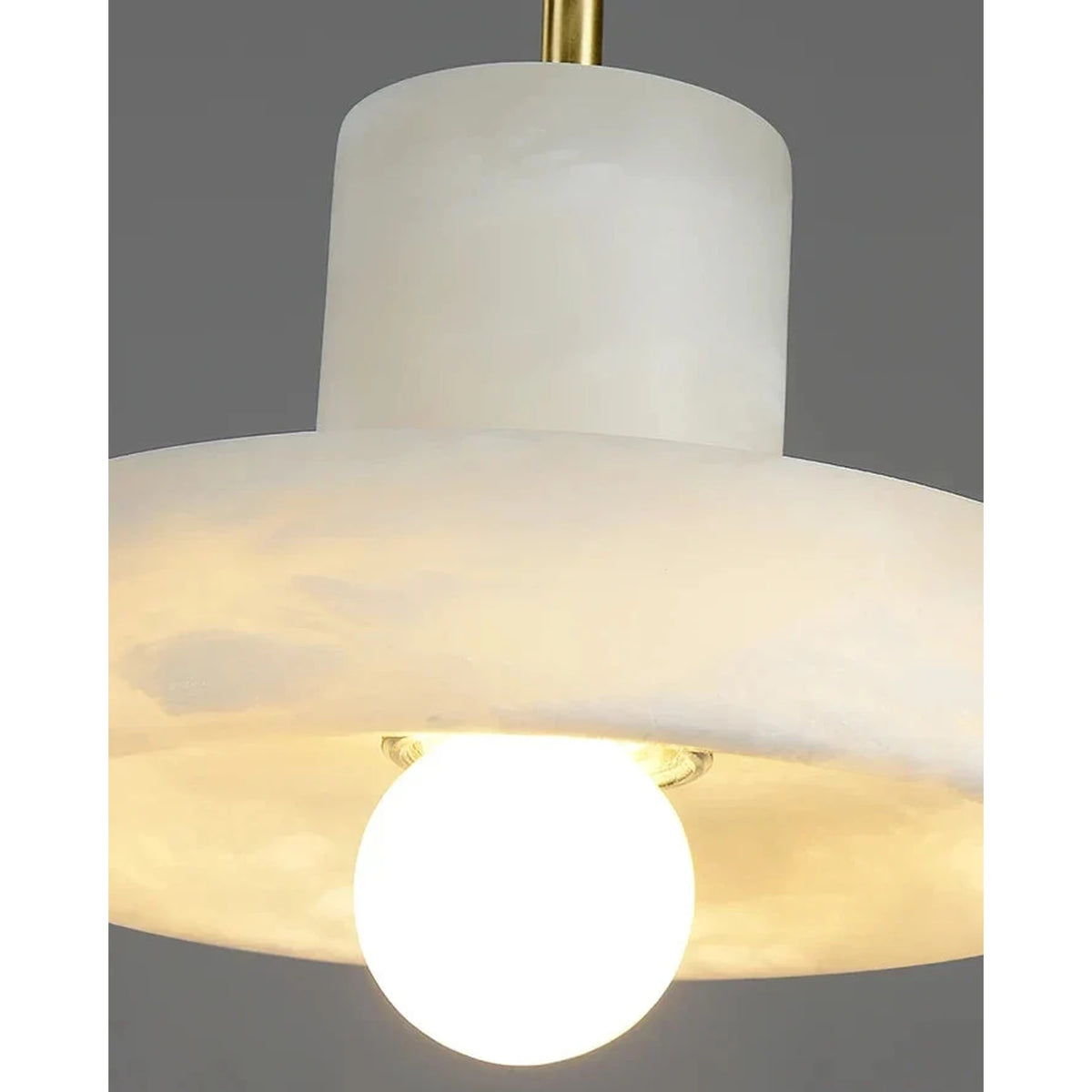 Modern Disc Pendant Light in alabaster for Kitchen Island by AUVIELIGHT