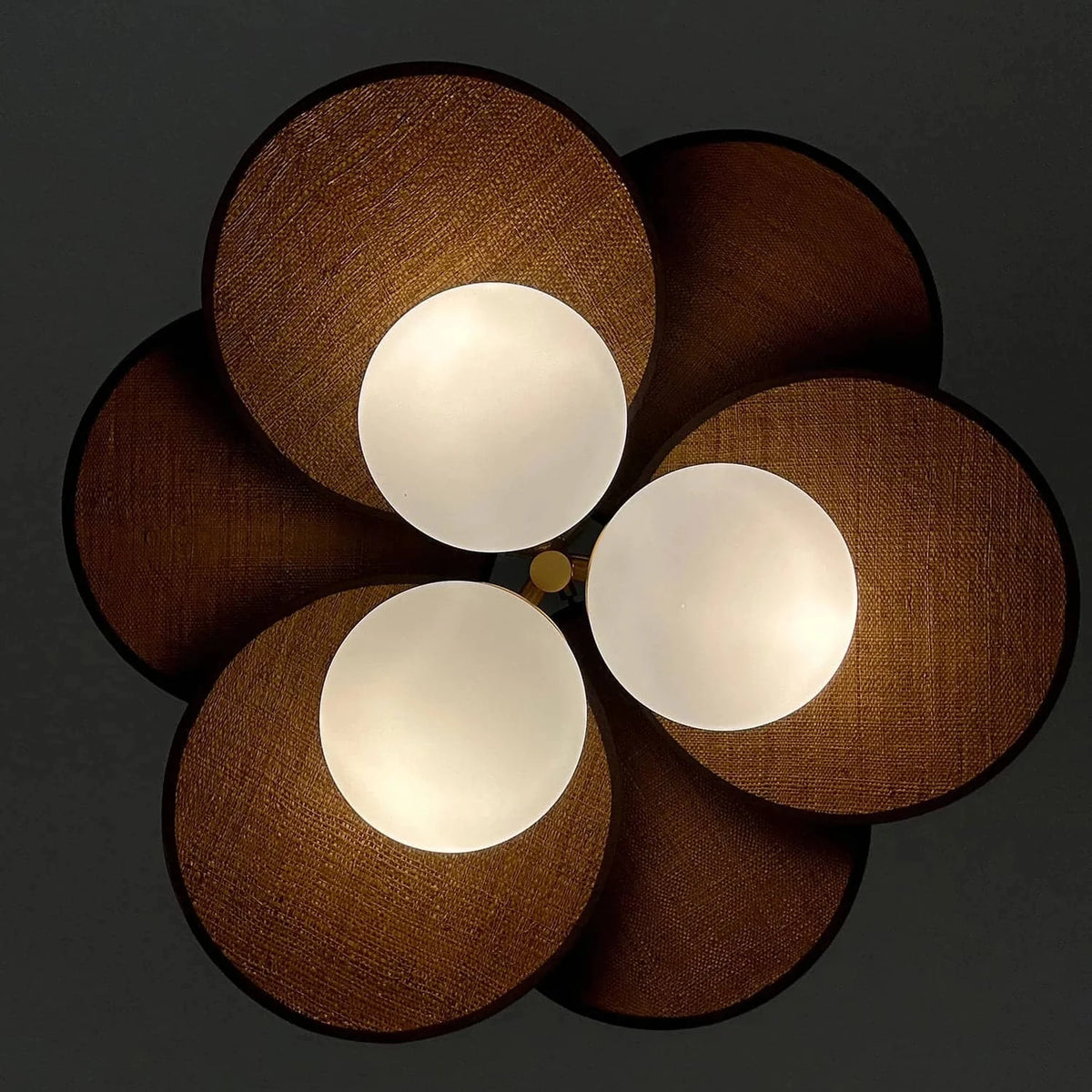 Modern Farmhouse Curved Rattan Flower Pendant Lighting by AUVIELIGHT