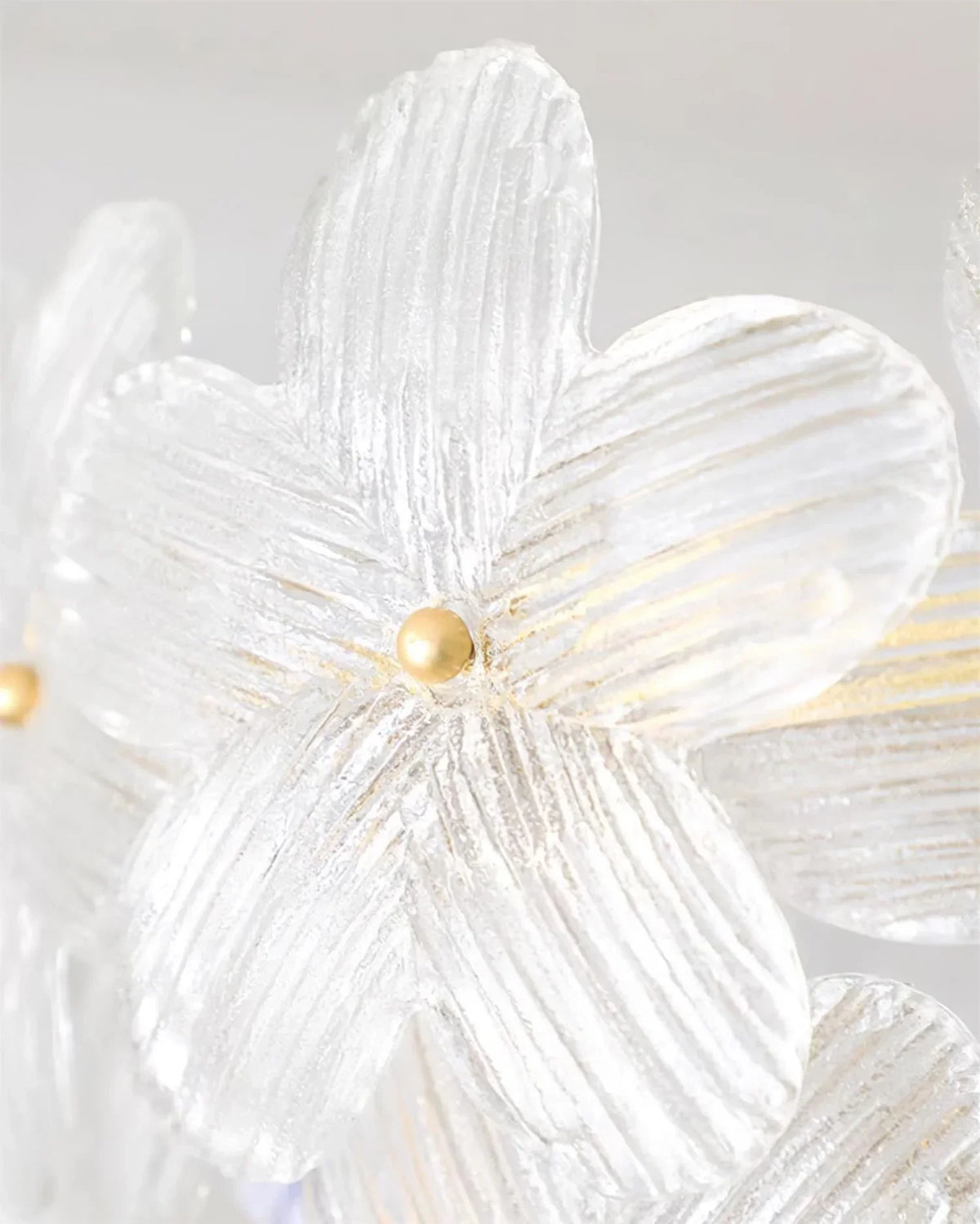 Modern Flower Semi-Flush Mount in frosted glass for Low Ceilings by AUVIELIGHT