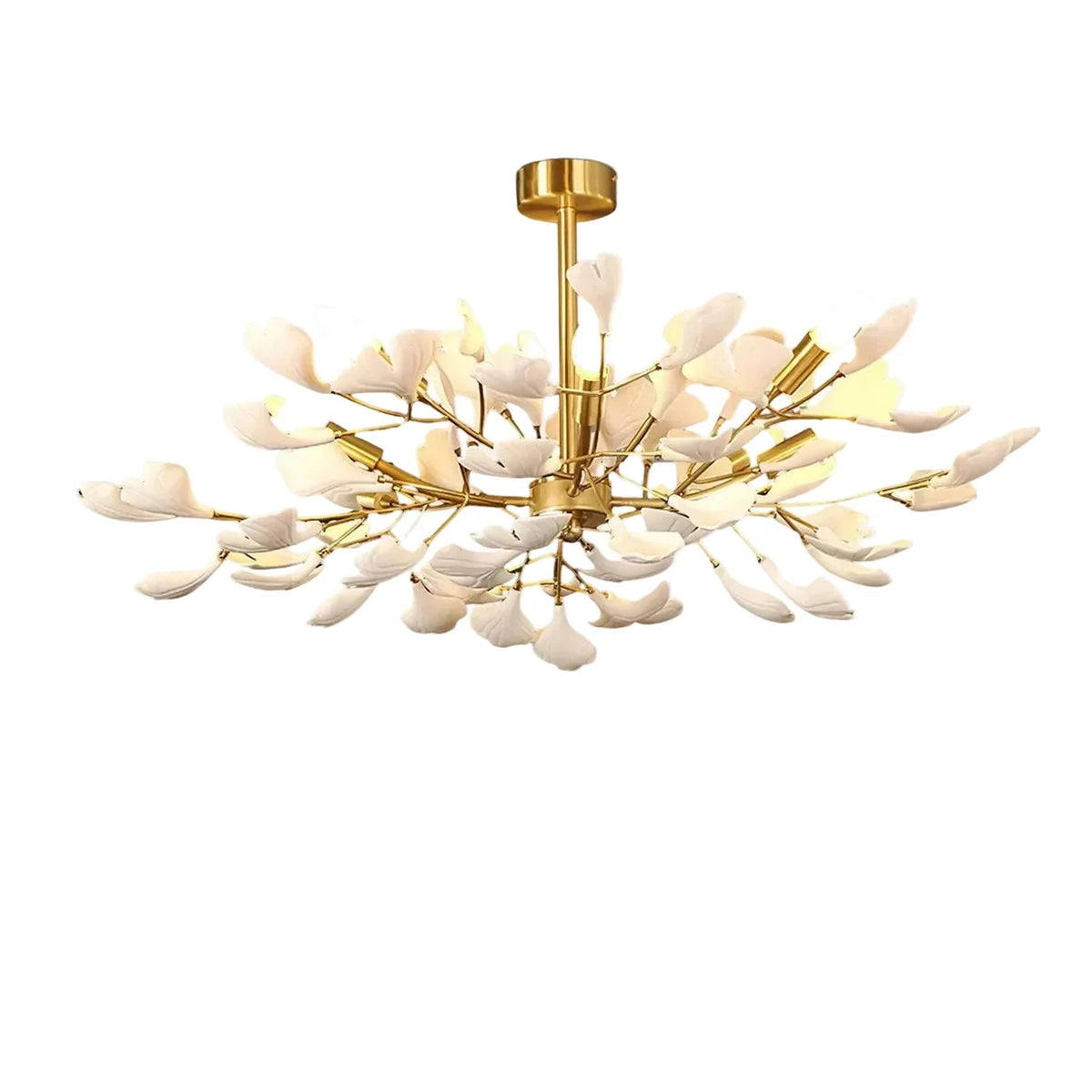 Modern Ginkgo Leaf Chandelier in ceramic for Dining Room by AUVIELIGHT