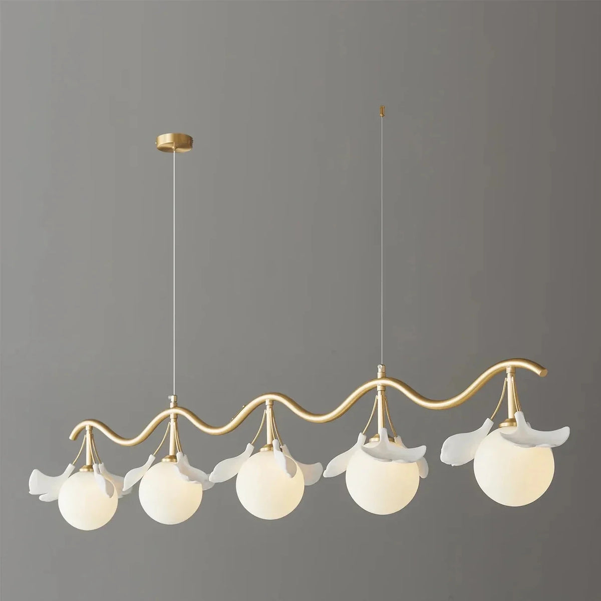 Modern Ginkgo Leaf Chandelier in frosted for Dining Room by AUVIELIGHT