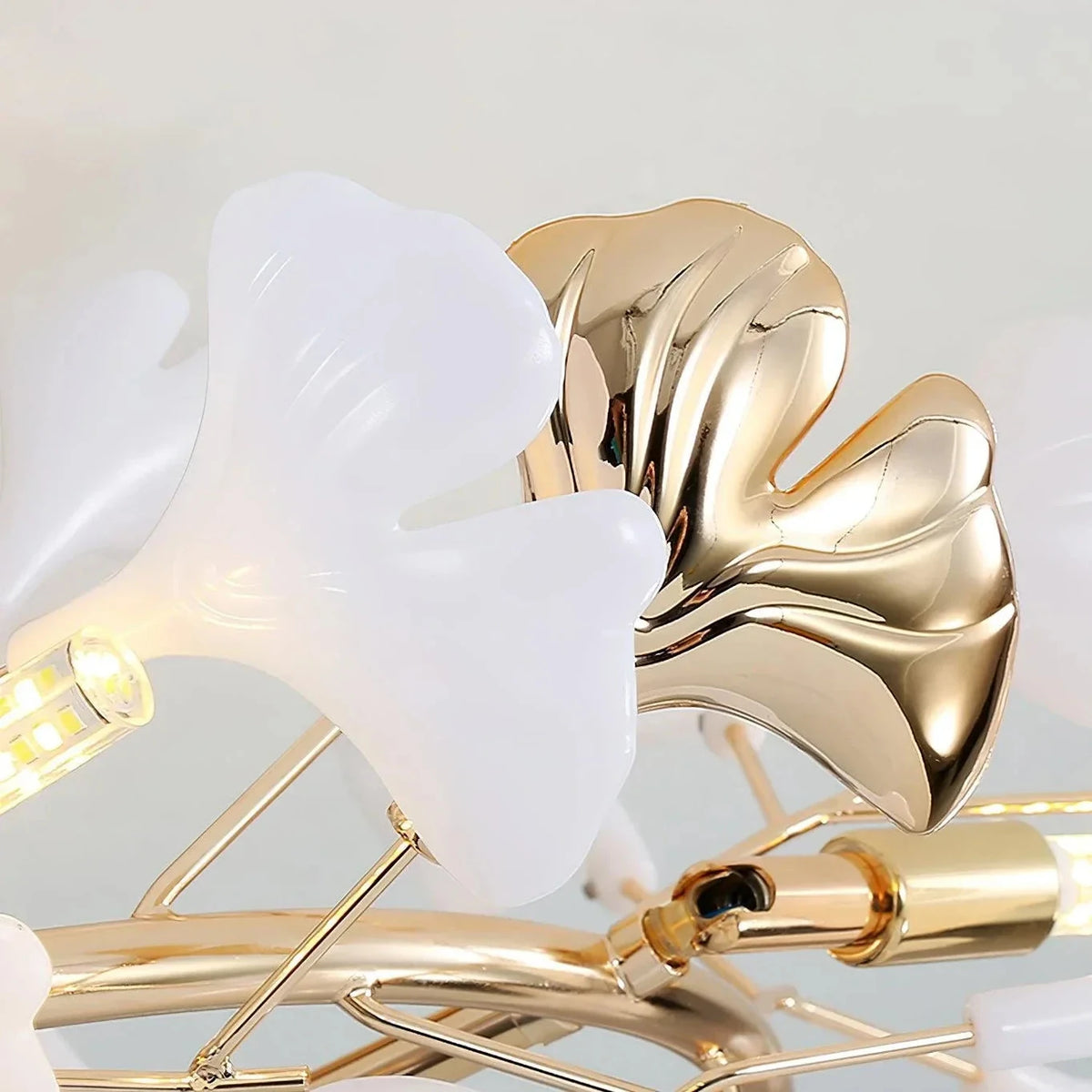 Modern Ginkgo Leaf Flush Mount for Low Ceilings by AUVIELIGHT