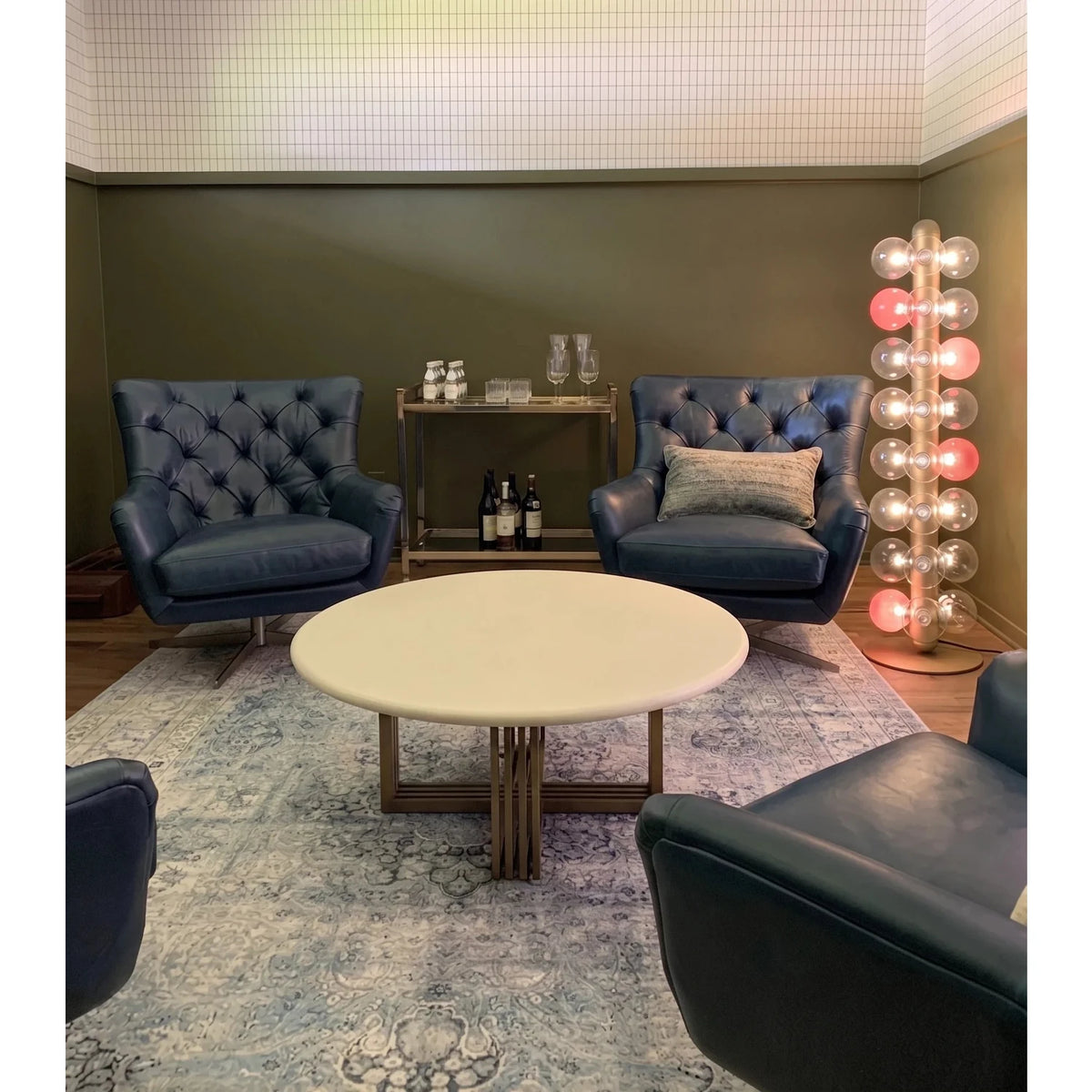 Modern Globe Column Floor Lamp for Living Room light fixture by AUVIELIGHT