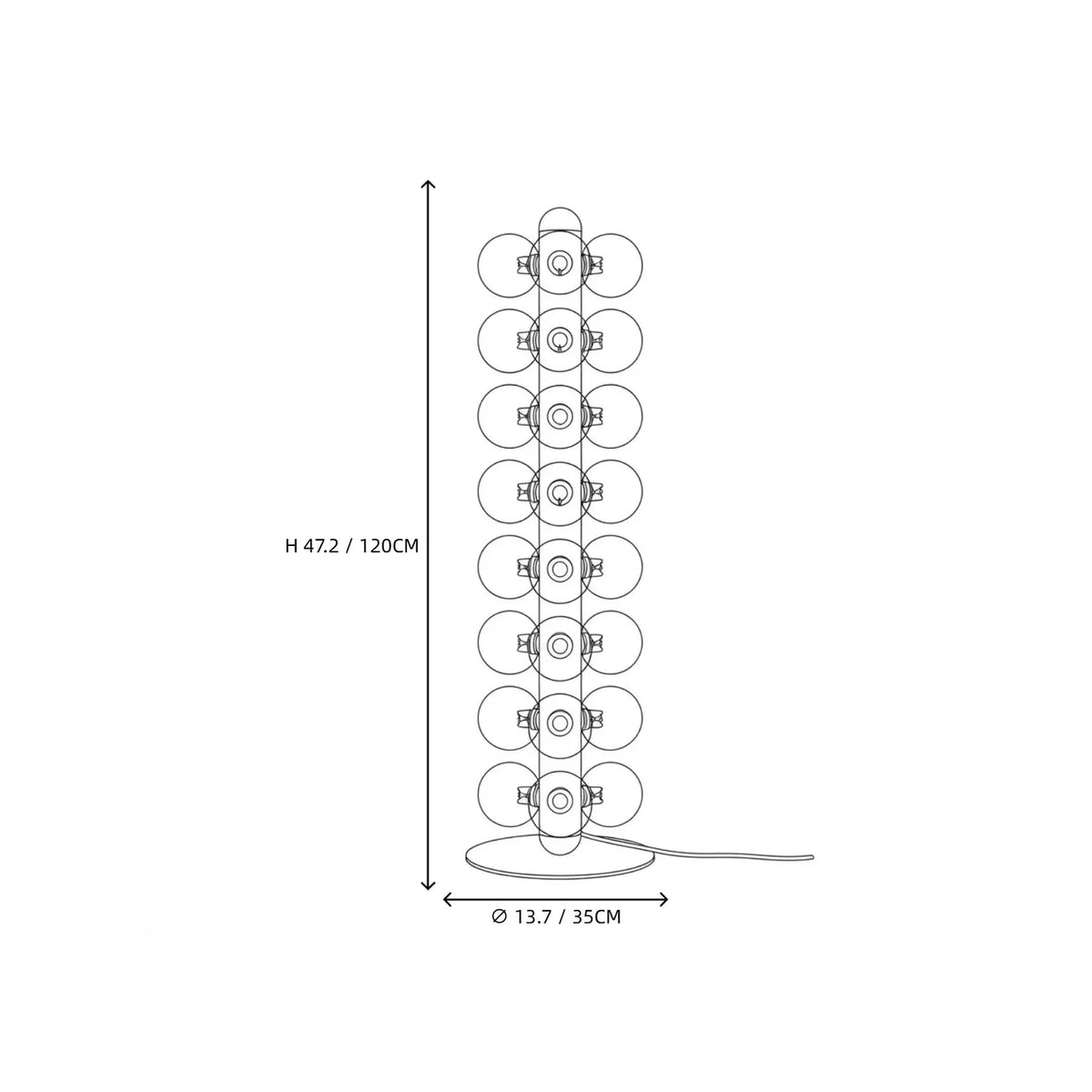 Modern Globe Column Floor Lamp for Living Room light fixture by AUVIELIGHT
