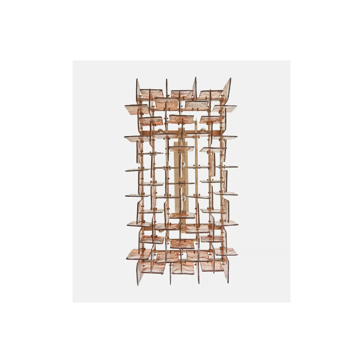 Modern Linear Amber Murano Style Tiered Ice Glass Chandelier light fixture by AUVIELIGHT