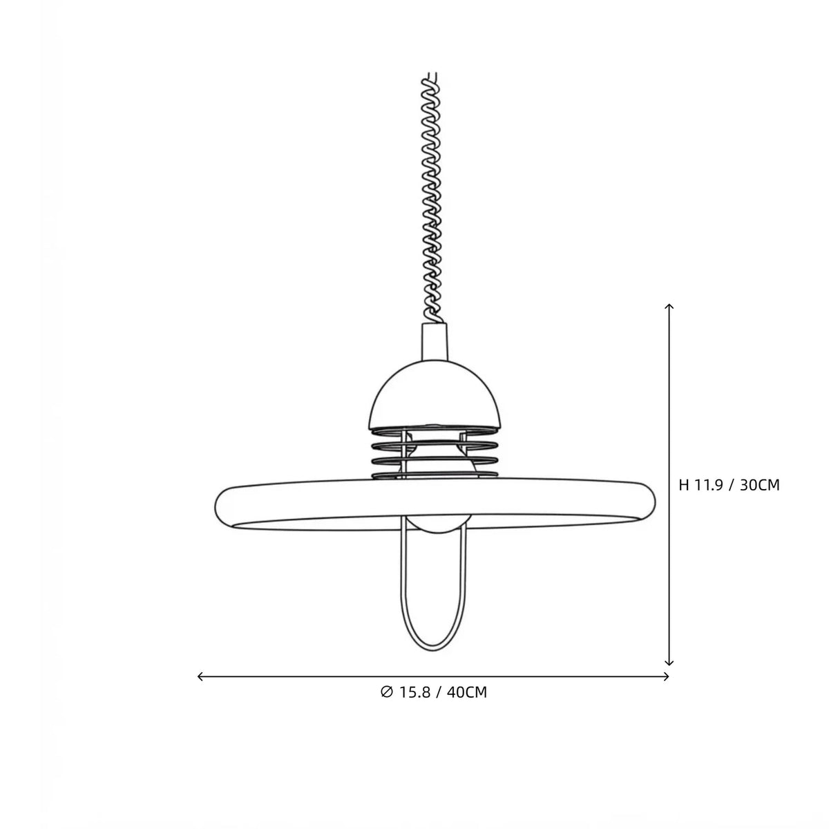 Modern Minimalist UFO Retractable Pendant Light by AUVIELIGHT