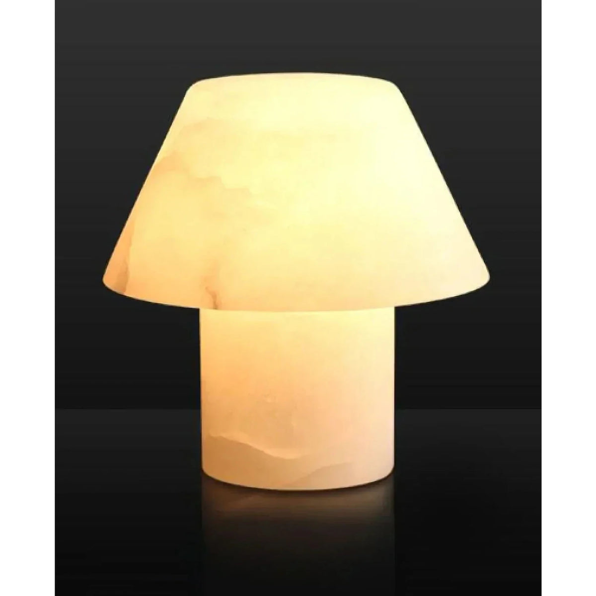 Modern Mushroom Table Lamp in alabaster for Living Room light fixture by AUVIELIGHT, Dia 20cm x H 20cm / ∅ 7.9″ x H 7.9″ / White / AU plug and 3