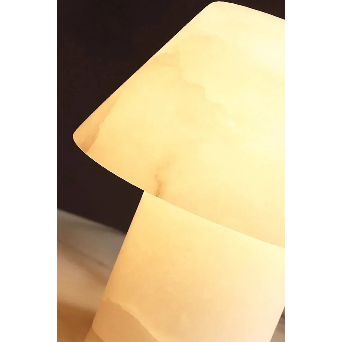 Modern Mushroom Table Lamp in alabaster for Living Room light fixture by AUVIELIGHT