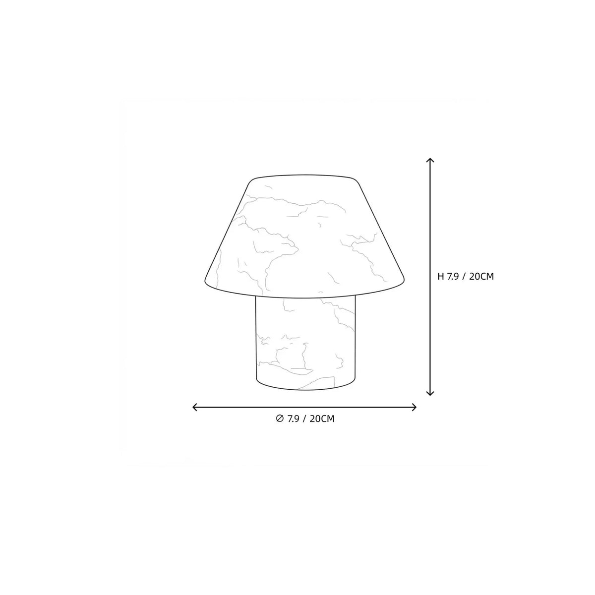 Modern Mushroom Table Lamp in alabaster for Living Room light fixture by AUVIELIGHT