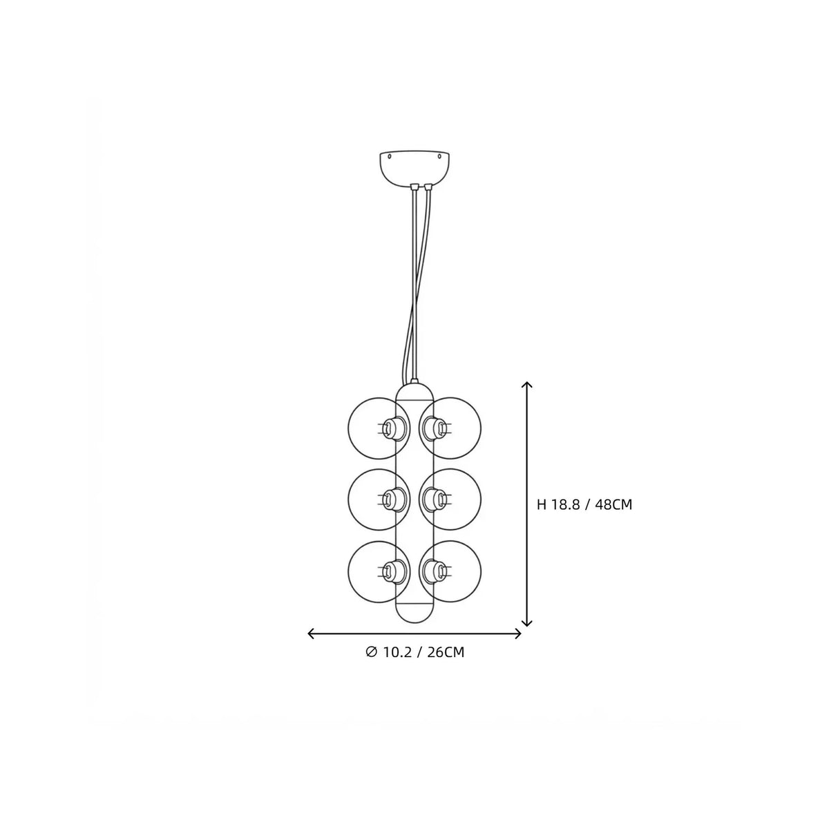 Modern Orb Chandelier in glass for Dining Room light fixture by AUVIELIGHT