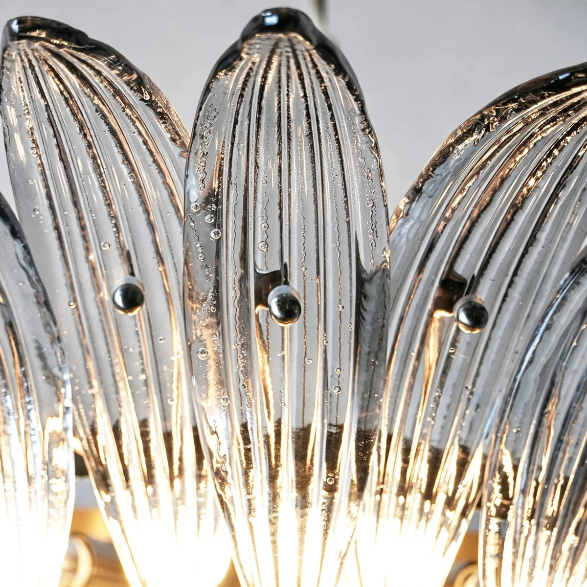Modern Palm Leaf Chandelier in clear glass for Dining Room by AUVIELIGHT