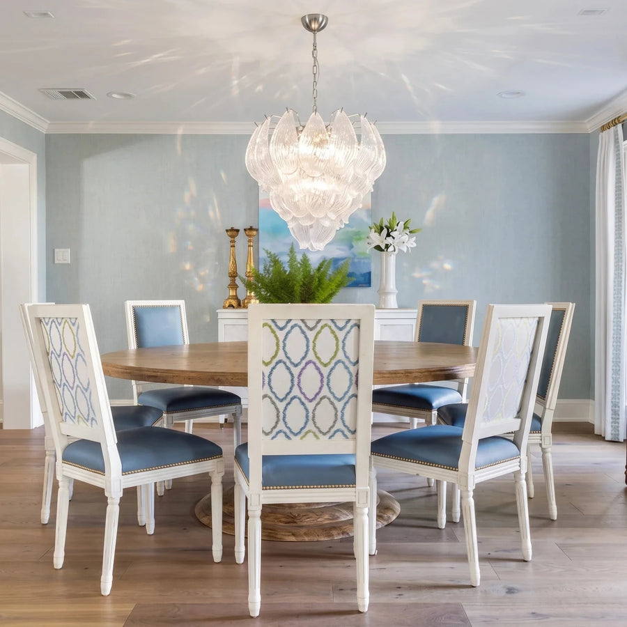 Modern Petal Chandelier in frosted glass for Dining Room by AUVIELIGHT